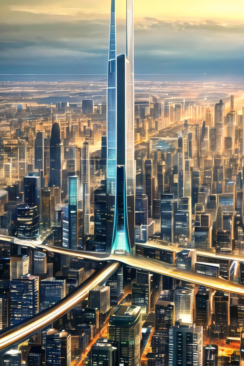 Imagine a captivating and photorealistic image of a futuristic flying car, soaring gracefully above a sprawling cityscape. The innovative design of the car, with its sleek lines and advanced features, stands out against the backdrop of the metropolis below. The cityscape itself is a stunning display of human engineering, with towering skyscrapers reaching for the heavens, their glass facades reflecting the setting sun.
The image should be captured using a high-resolution 16k camera with a 16:9 aspect ratio, ensuring that every detail of the flying car and the cityscape below are rendered in breathtaking clarity. The raw style of the camera settings