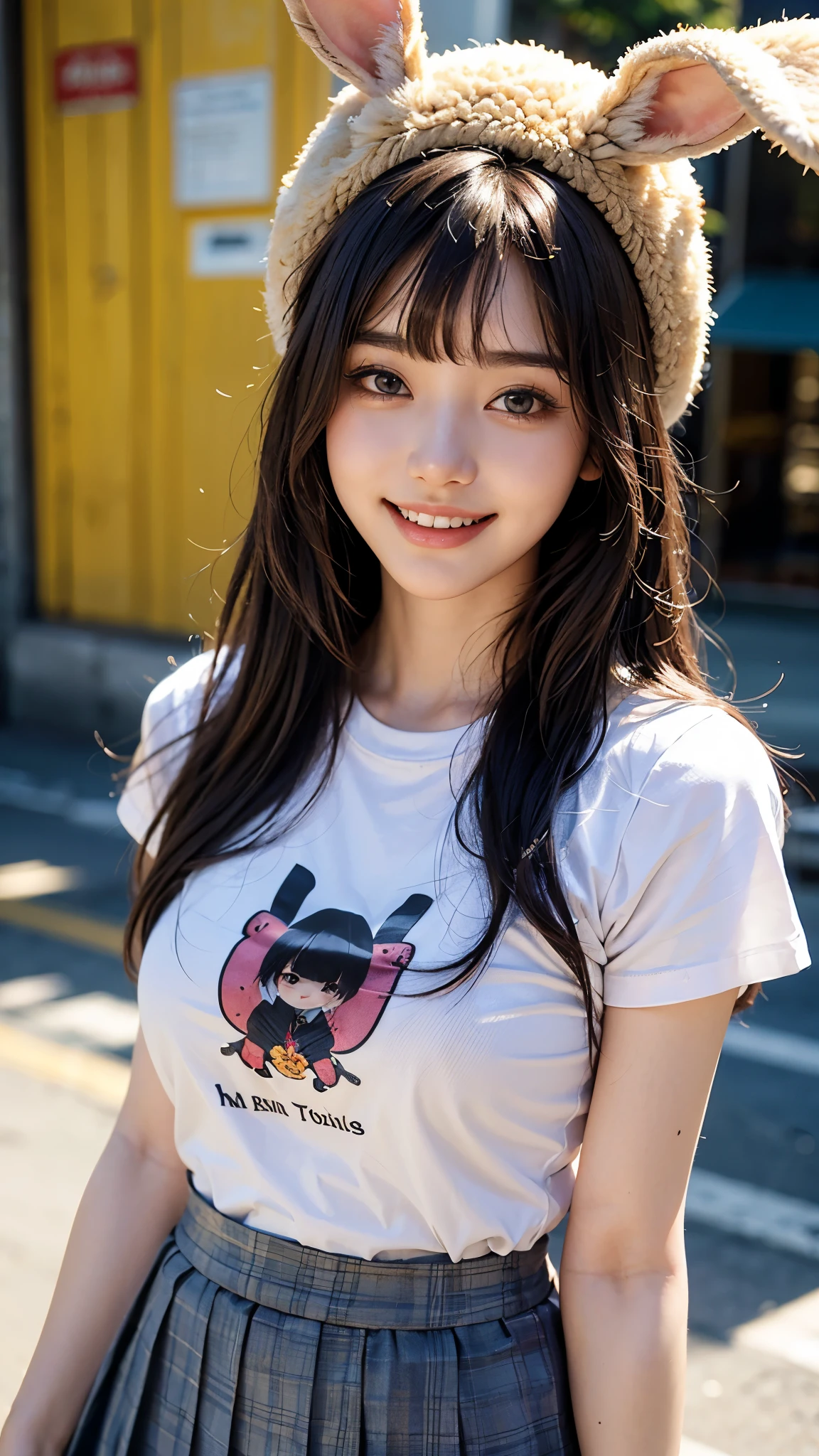 One girl, one girl, one person, mischievous smile, devilish smile, grinning smile, Japanese girl, 20 year old girl, beautiful, pretty face, cute face, mischievous expression, tank top, tank top