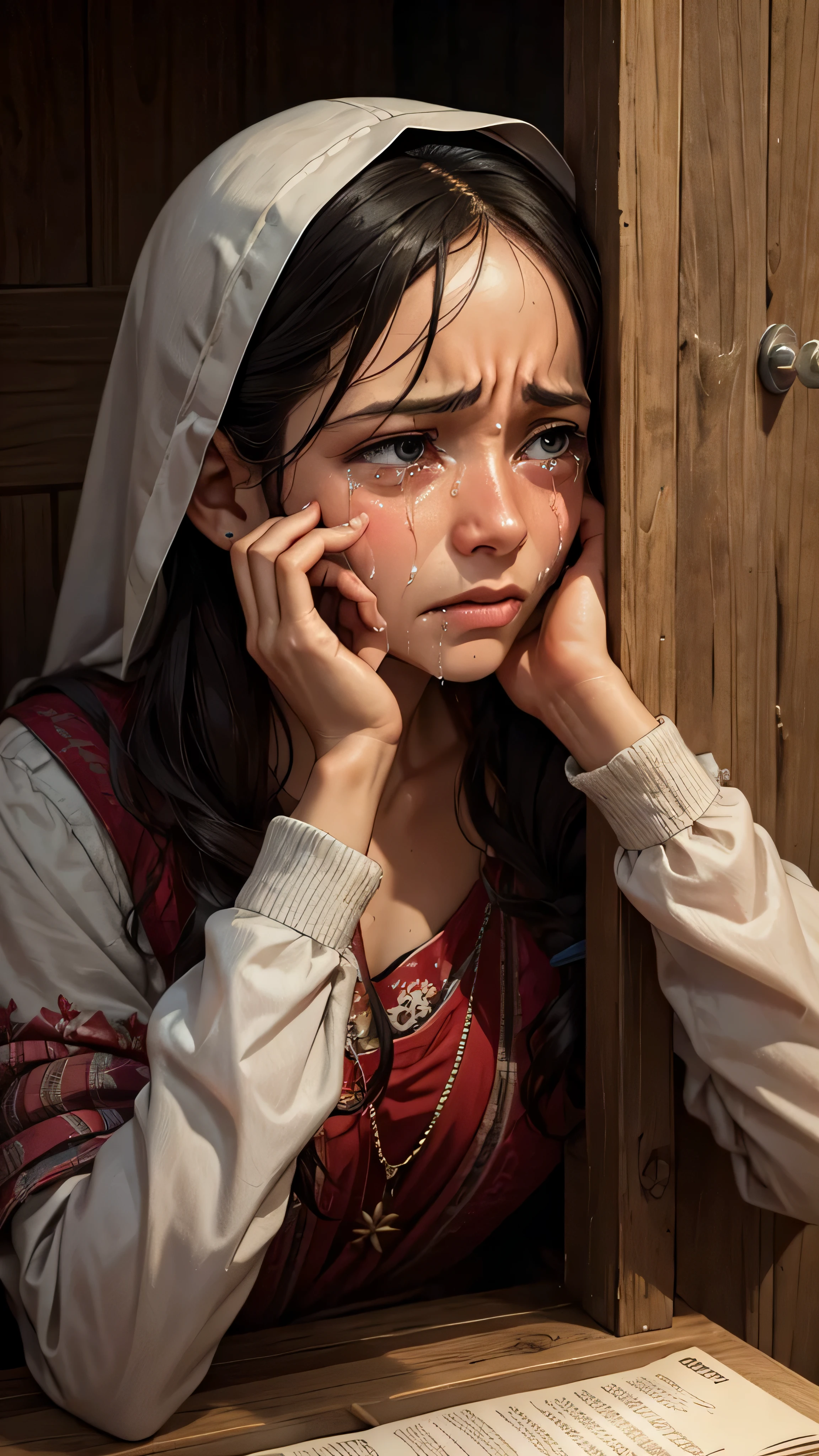 A crying poor women