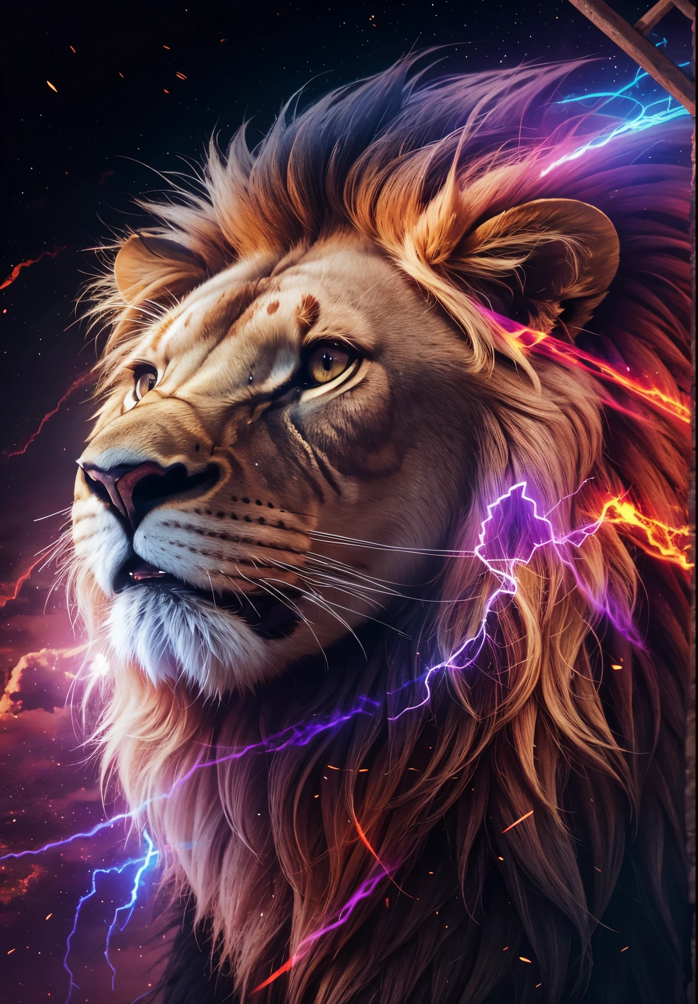 Lion, Divine Lion, naturais, Natureza, Natureza, Linda, renderizado, fotorrealista, UltraHD, 4k, texturasdetalhadas, thunders, sombras detalhadas, cores detalhadas, por do sol, sol se pondo, Sunset, Natureza Linda, Great Divine, por do sol, contraste detalhado, contraste realista, high resolution, cores detalhadas, fogo, eletricidade, divina criatura, 8k, Detailed Realistic, 16K, 8K, HD, contraste detalhado, contraste realista, high resolution, cores detalhadas, fogo, eletricidade, divina criatura, 8k, Detailed Realistic, Elegante,