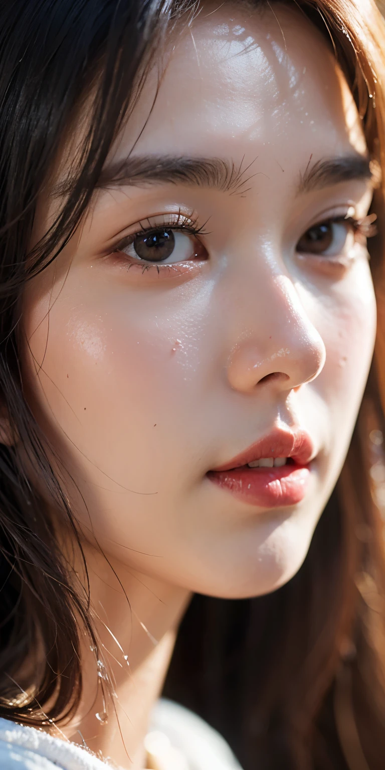 极多suckers，suckers，Photo library，A girl who dresses extremely conservatively and is the most beautiful girl here，Upper body close-up，The picture is extremely realistic，（Extremely detailed），Add details，再Add details，（Very realistic skin texture），Increased skin texture，Sunlight shines，，Screen stereoscopic，hair enhancement。suckers，More realistic，More ray tracing，Extremely detailed three-dimensional lighting，Contour enhancement，clarity enhancement。