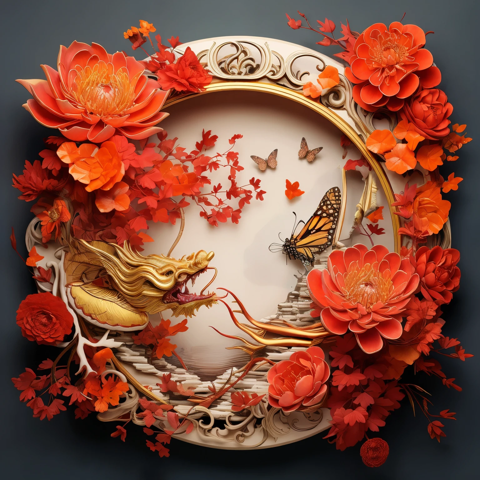 add gold monarch butterfly