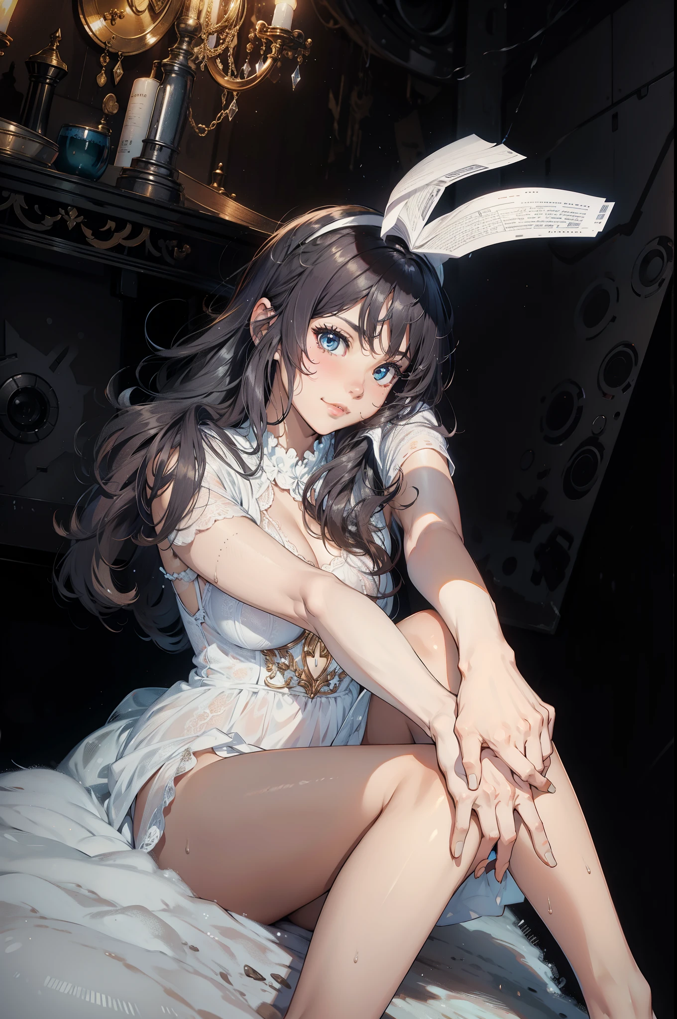 (extremely detailed CG unity 8k wallpaper), (masterpiece), (best quality), (ultra-detailed), (best illustration), (best shadow), (absurdres),
BREAK
girl, sweat, steam, medium breast, nsfw, looking at viewer, light smile,