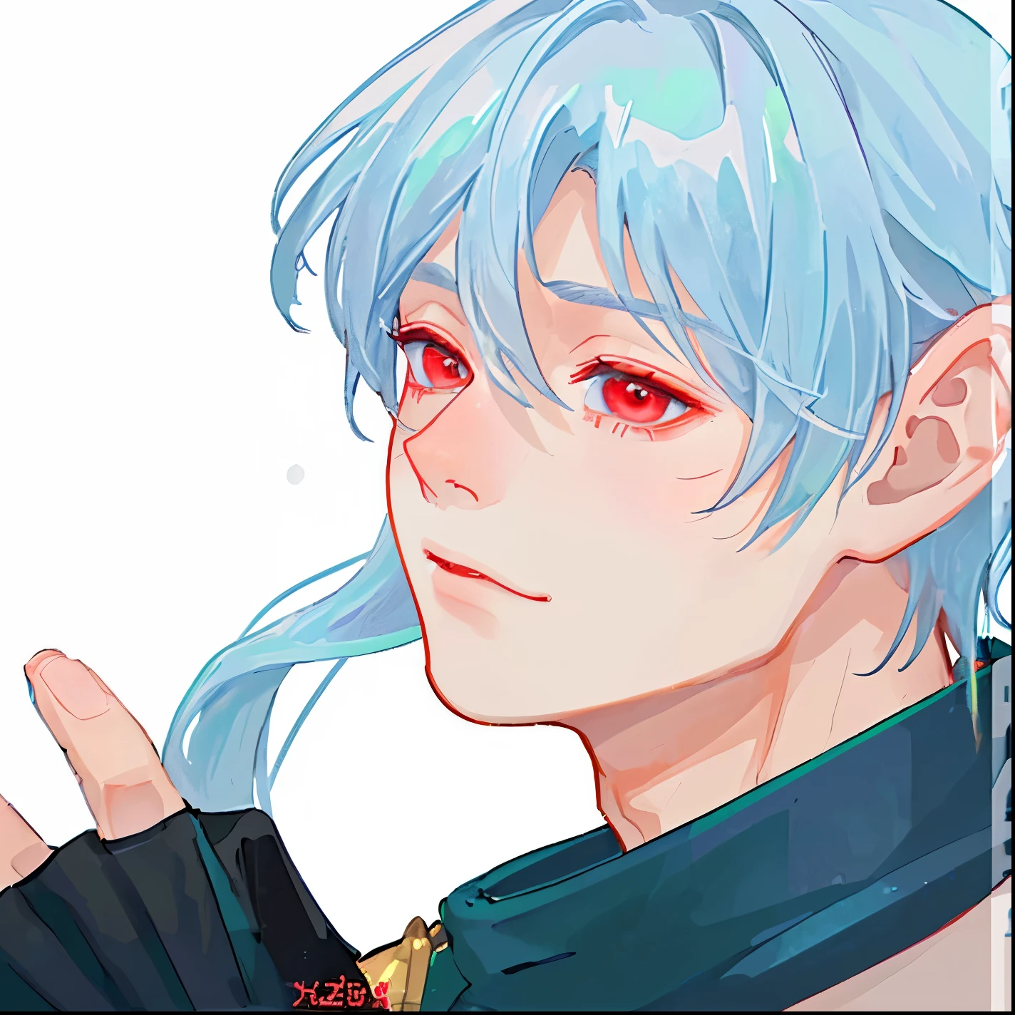 This is a boy&#39;s profile picture，It&#39;s the Year of the Dragon，I want this picture to look more like the Year of the Dragon，Hair and clothes should also turn red，Then there is the texture of the dragon，If it&#39;s a boy