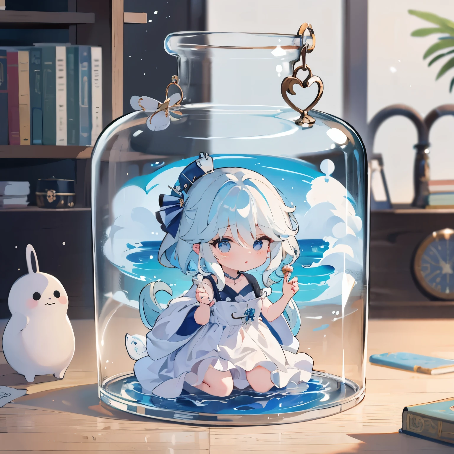 （（（（（inside jar））））））、One girl、Being in a jar、cute little、onepiece