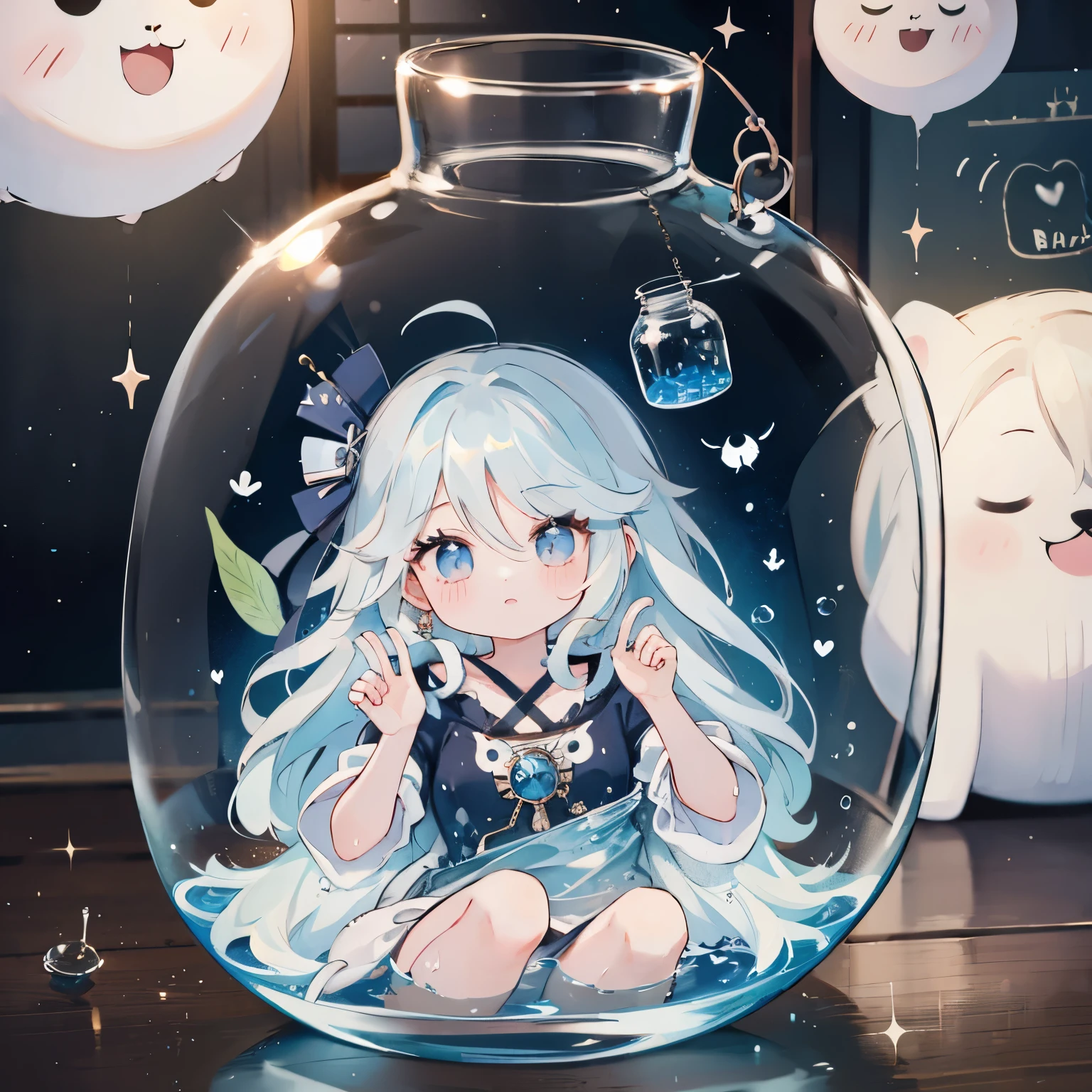 （（（（（inside jar））））））、One girl、Being in a jar、cute little、onepiece