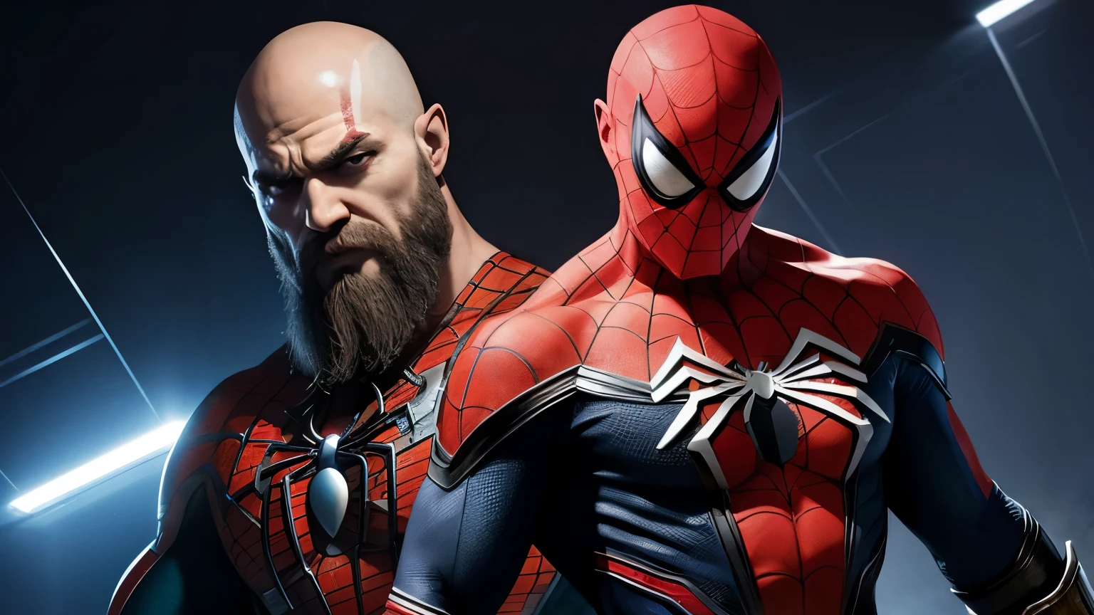 I want you to do a logo with video gamas characters like kratos and spider man and arthur