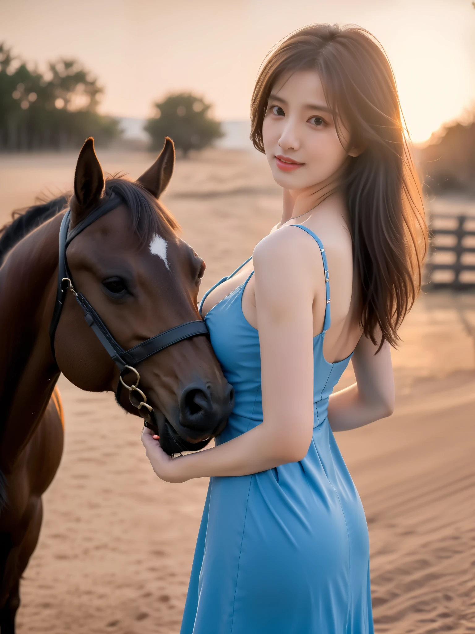 Arapei poses on the beach with horse and umbrella, brown hair and perfect body, gorgeous chinese models, photorealistic perfect body, sexy body and sexy abdomen, Perfect body, Japanese model, Sexy body, Good hips and long legs, poised beautiful body, on the lake, posing elegantly, at the waterside, Sexy hot body