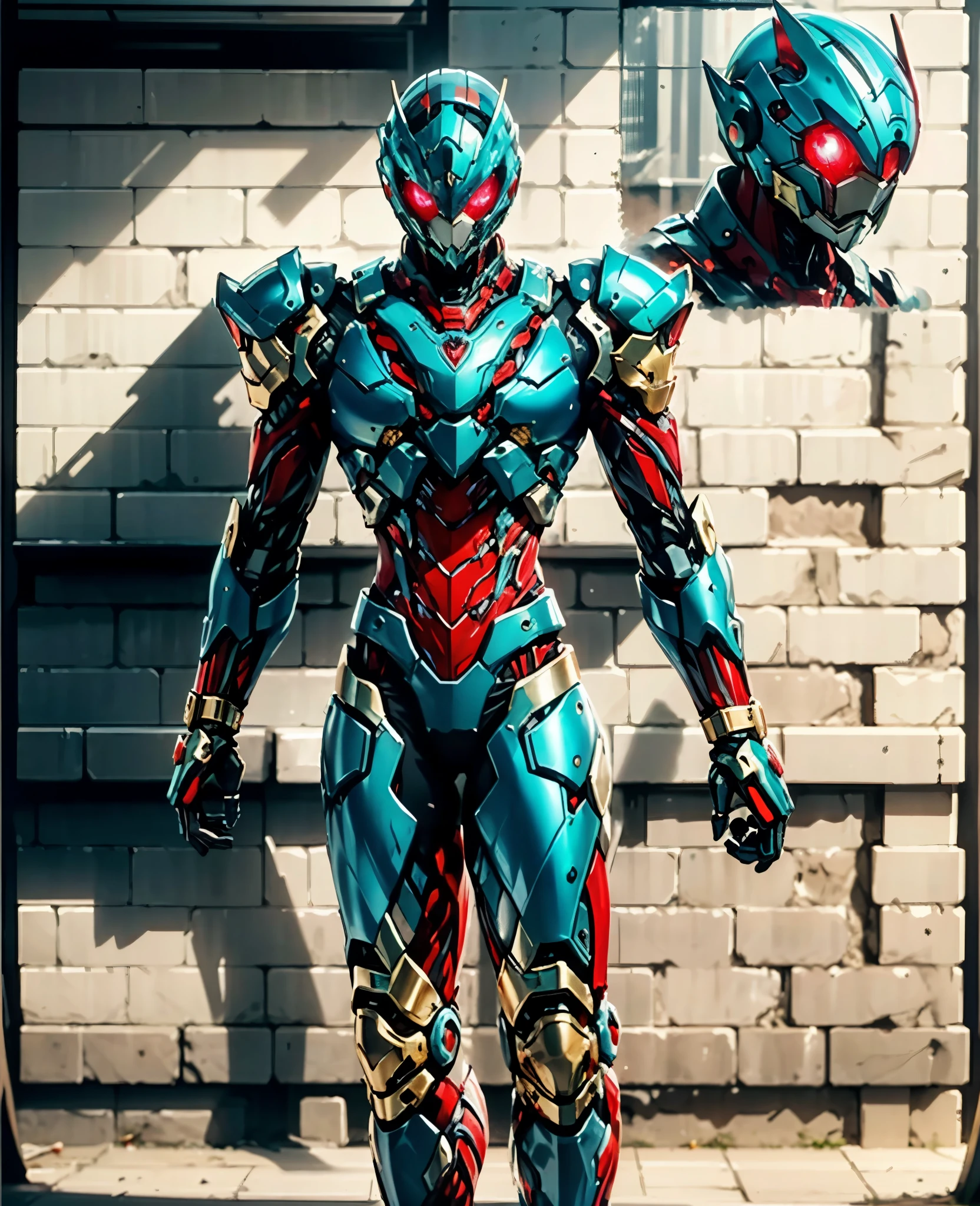 A woman adorned in fantasy-style full-body armor, a crown-concept fully enclosed helmet that unveils only her eyes, a composite layered chest plate, fully encompassing shoulder and hand guards, a lightweight waist armor, form-fitting shin guards, the overall design is heavy-duty yet flexible, the armor gleams with a golden glow, complemented by red and blue accents, exhibiting a noble aura, she floats above a fantasy-surreal high-tech city, this character embodies a finely crafted fantasy-surreal style armored hero in anime style, exquisite and mature manga art style, Queen Bee Concept Armor, (plasma, blood), ((bio mecha, long legs, elegant, goddess, femminine:1.5)), metallic, high definition, best quality, highres, ultra-detailed, ultra-fine painting, extremely delicate, professional, anatomically correct, symmetrical face, extremely detailed eyes and face, high quality eyes, creativity, RAW photo, UHD, 32k, Natural light, cinematic lighting, masterpiece-anatomy-perfect, masterpiece:1.5