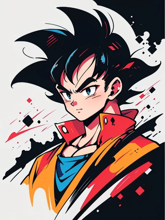 1man, solo, Son goku, anime, akira toriyama, imponent, fashion style, (fixed hand), (masterpiece, best quality, ultra-detailed), front view, dynamic view, uhd, upper body
