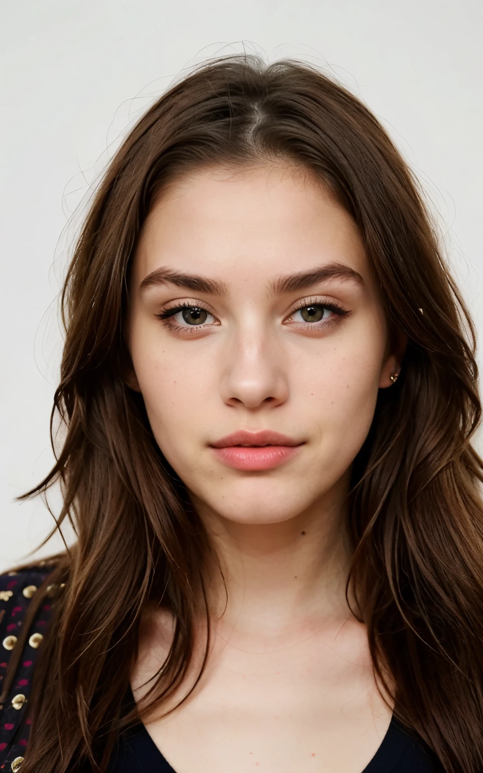Curate an entirely unique and hyper-realistic face for a 20-year-old American Instagram model, brimming with individuality and charm, embodying a fusion of classic American beauty with contemporary flair, cute lips