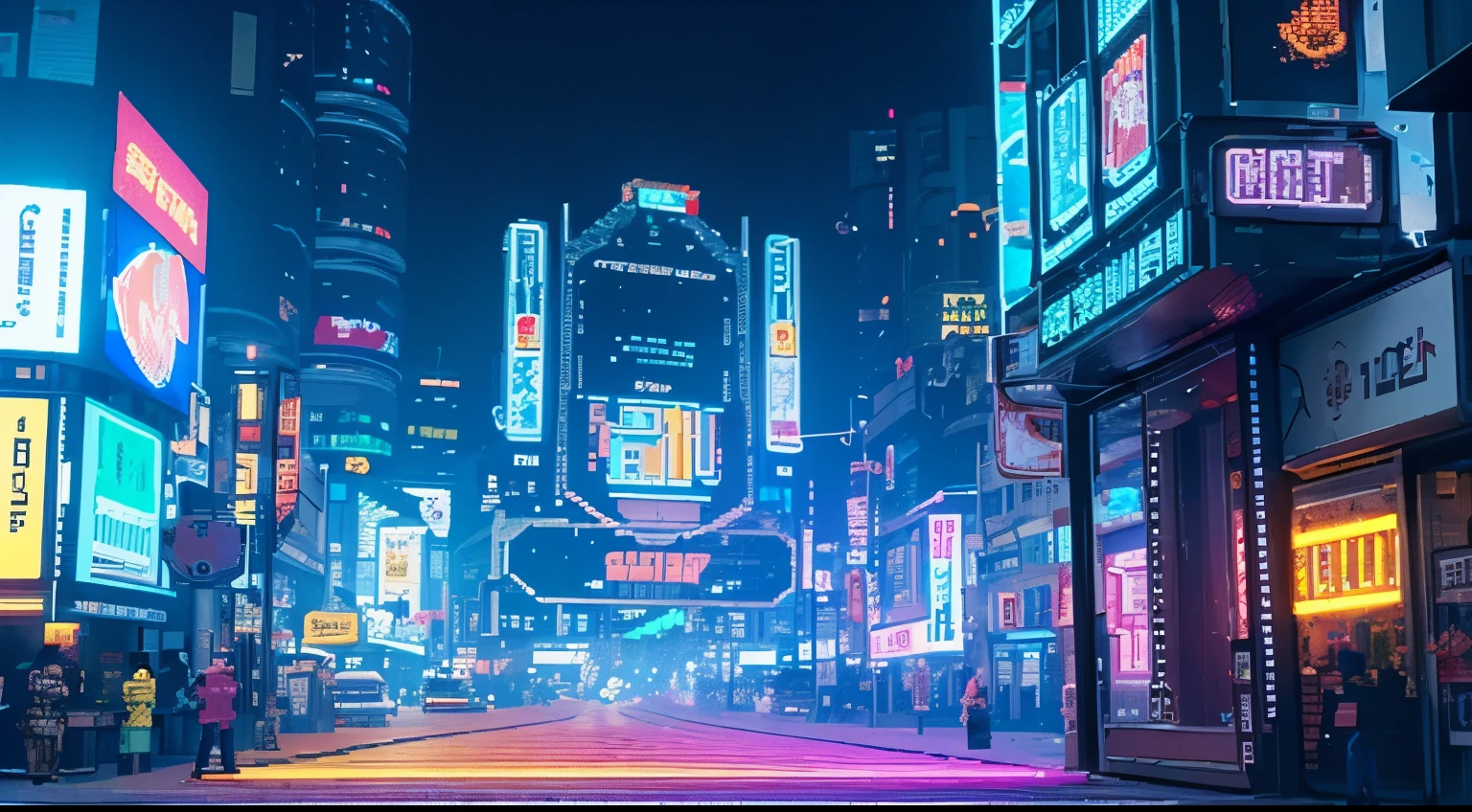 pixel game,scenography,fantastical scenes,cyberpunk style,Neon colors,high saturation,space city,Suspended, pixel art #pixel art