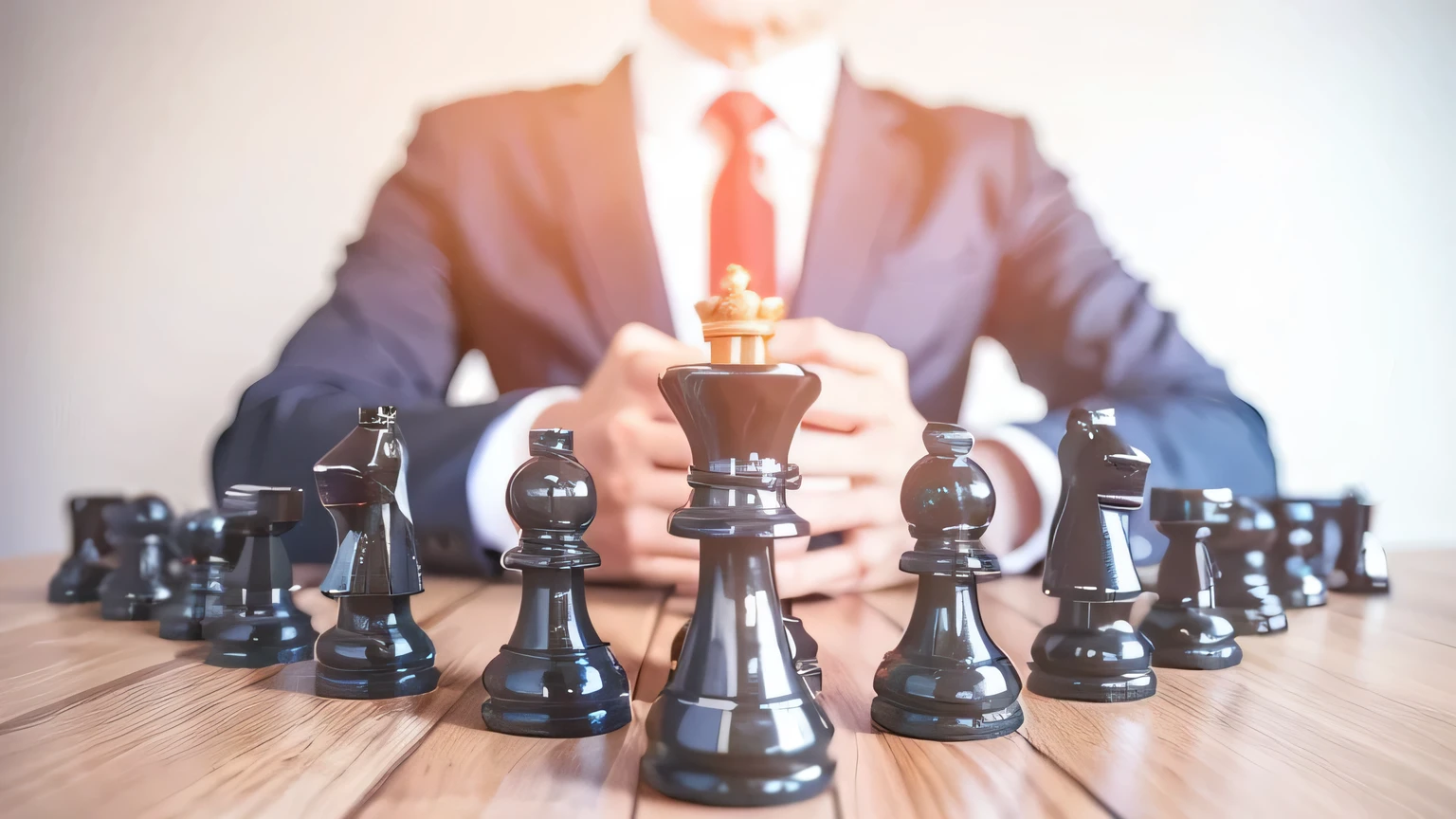 there is a man in a suit playing chess with a lot of chess pieces, playing chess, chess game, chess, by Emma Andijewska, chess set, chess piece, !!playing chess!!, strategy game, board games on a table, by Matija Jama, by david rubín, sharp focused, surreal chess, highly focused, chess pawn