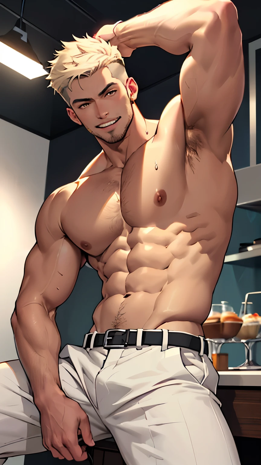 manhandsome,Not wearing a shirt,white skin,หน้าhandsome,shirtless,high definition,Masterpiece,short hair,Arm muscles,Chest muscles,smile, be happy,Wear cream-colored slacks.,,V-shaped,making pastry dough,Enter the kitchen with pastel colors..,Beat the dough to make dessert.,ร่างกายman,sexy body,Cake chocolate,หน้าhandsome,Cream color hair,Moisturized mouth,seductive eyes,topless,brown eyes,whipped cream,4k,Beat the pastry dough,perfect body,perfect belly,Body Show,sharp photo,Studio Lights,Hot person,chocolate,spread your legs,Clear body,chocolate spread,bright colors,sloppy,Pleading faces,Masterpiece, only, perfect eyes, short hair ผม, The body has moderate muscle., , Cool pose, handsome, shirtless, look good, ((best quality)), ((Masterpiece)), (detailsed), perfect face, man,ร่างกายของman,muscle,strong,shirtless ,slightly above,10,more than_details,best quality,Sharp focus,Masterpiecedetails eyes,extreme details,super details,bright colors,movies,High quality,Tie your hands..,look up,close to the body,leather belt,Playful,vampire teeth white teeth,With fangs
