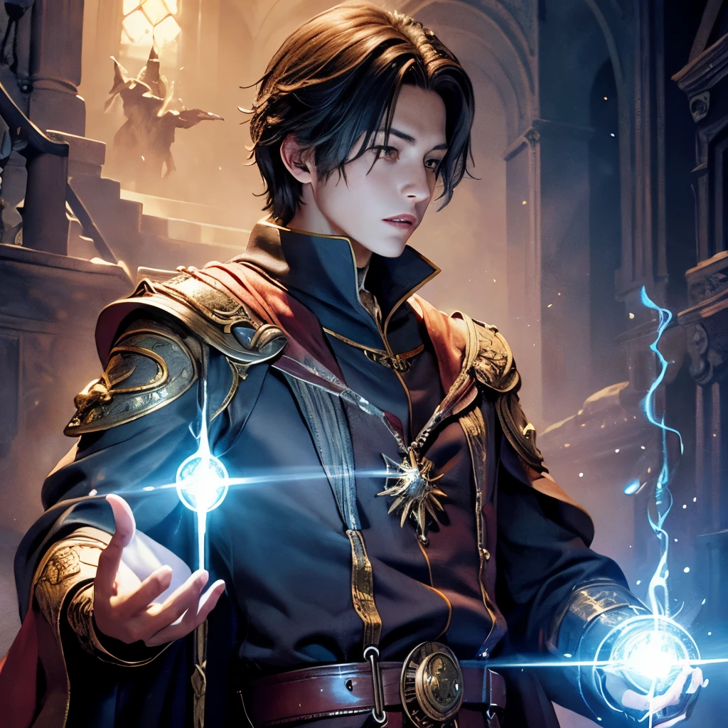 fantasy,magic power,Realistic boy wizard
