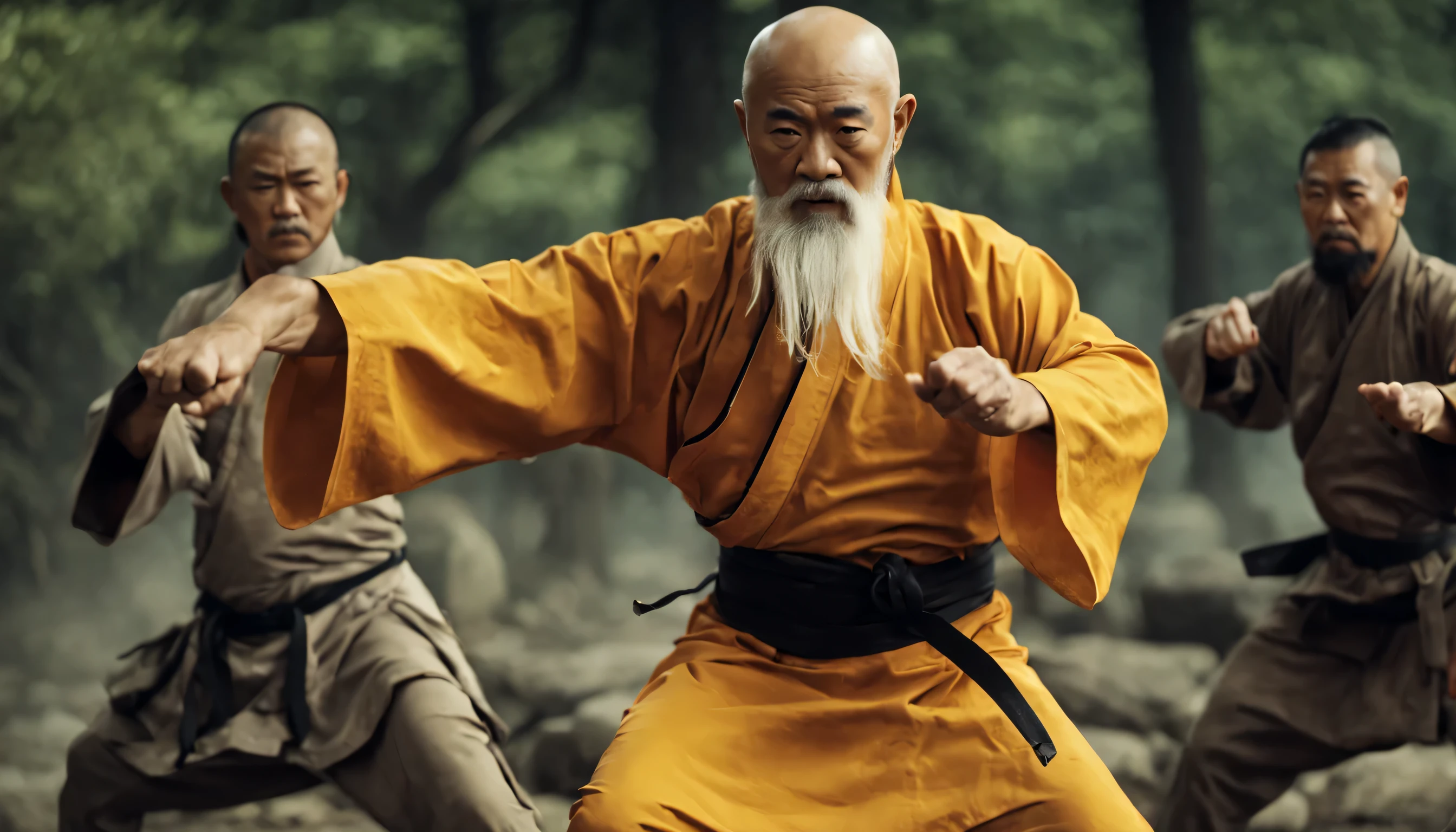 8k, miniatura filme kung fu shaolin luta velha barba branca