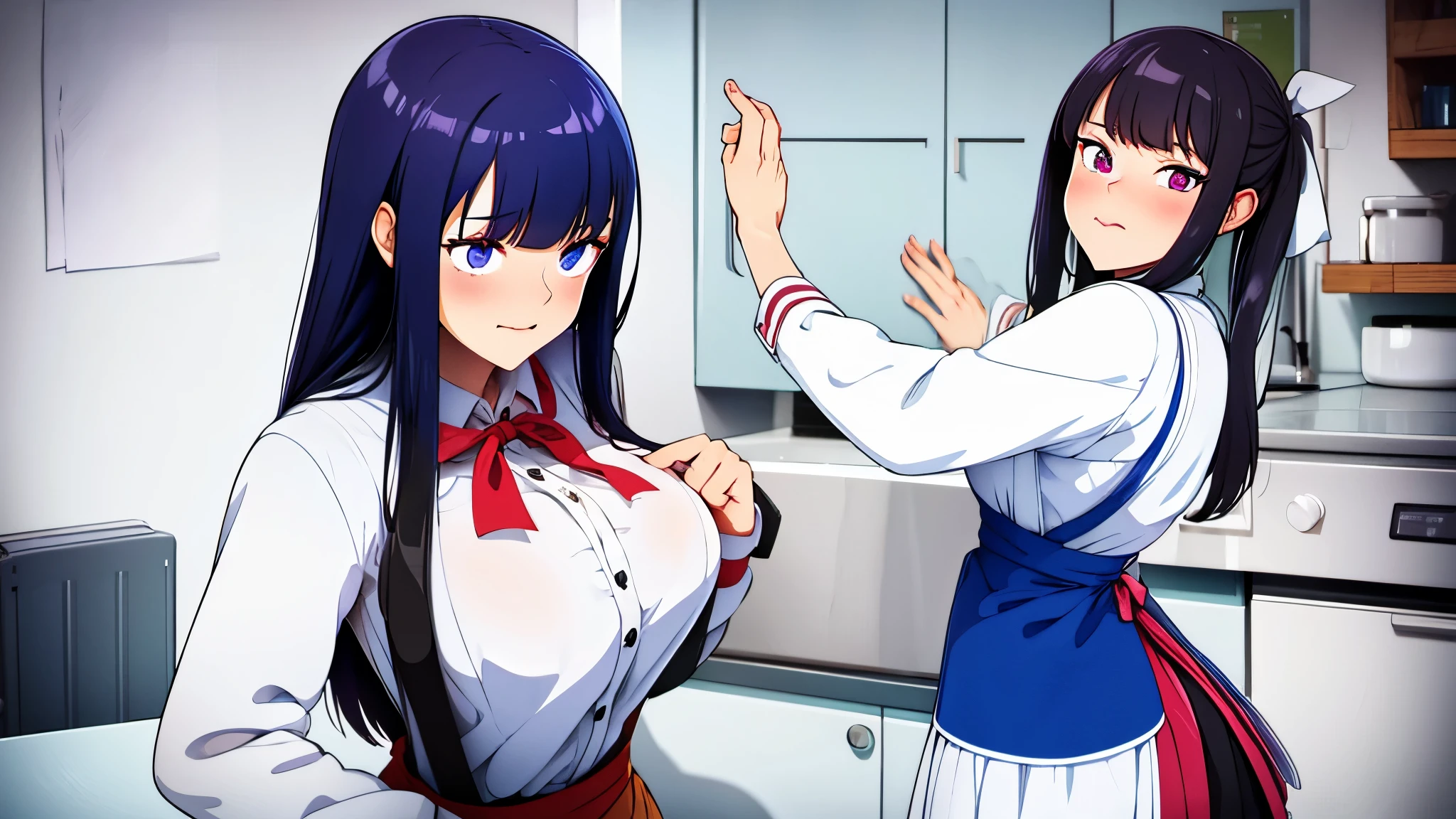 stocking , cocking , apron , standing
