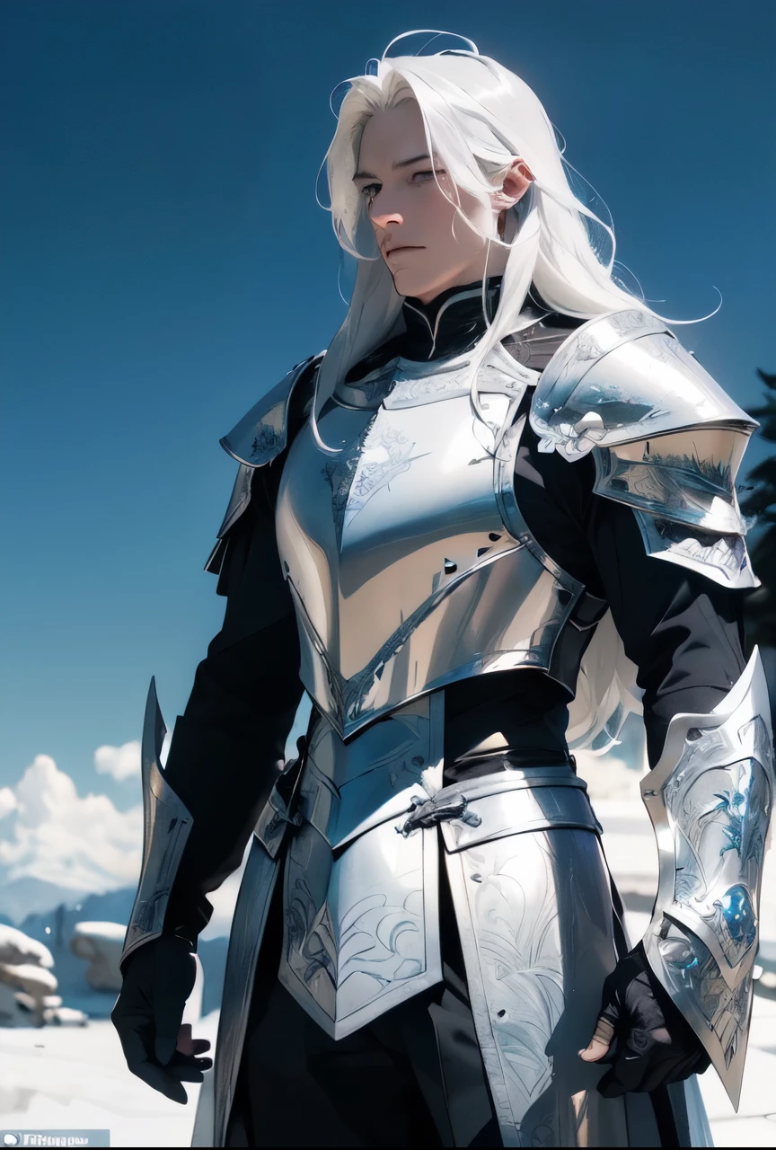(gleaming shield:1.1, silver accents on armor)
28-year-old man with (albino) features,(ultra-detailed, anime style) (long white hair) flowing down to his waist. He stands tall and proud, dressed in (knight) armor that exhibits (silver accents on armor) (best quality), reflecting the light around him.
His (gleaming shield:1.1) features intricate engravings, adding to the overall grandeur of his appearance. The armor itself is meticulously designed, with (ultra-detailed) craftsmanship showcasing every curve and crevice.
With a (gentle smirk) on his face, the knight exudes a sense of confidence and wisdom. His (beautiful detailed eyes) gaze forward, observant of everything that surrounds him. The (sharp focus) on his (beautiful detailed lips) lights up the otherwise serious expression.
The scene is set against a picturesque backdrop, an ethereal (anime style) landscape. The colors are (vivid), with vibrant shades of greens and blues dominating the scene. The lighting is (studio lighting) perfect, casting a soft glow on the knight, enhancing his commanding presence.
Overall, this prompt depicts a (28-year-old man) (knight) with (albino) features, (long white hair), and a (gleaming shield) adorned with (silver accents on armor). The (ultra-detailed, anime style) captures his elegance and power, while the (vivid colors) and (studio lighting) enhance the overall visual impact.
