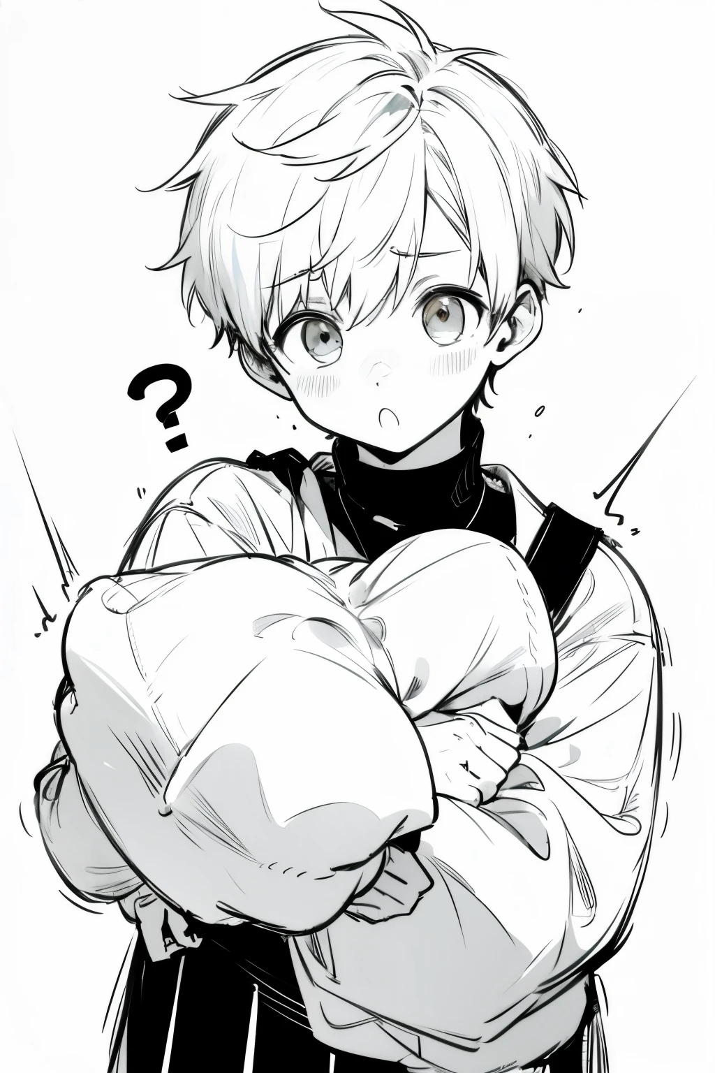 boy no background Jumper surprised