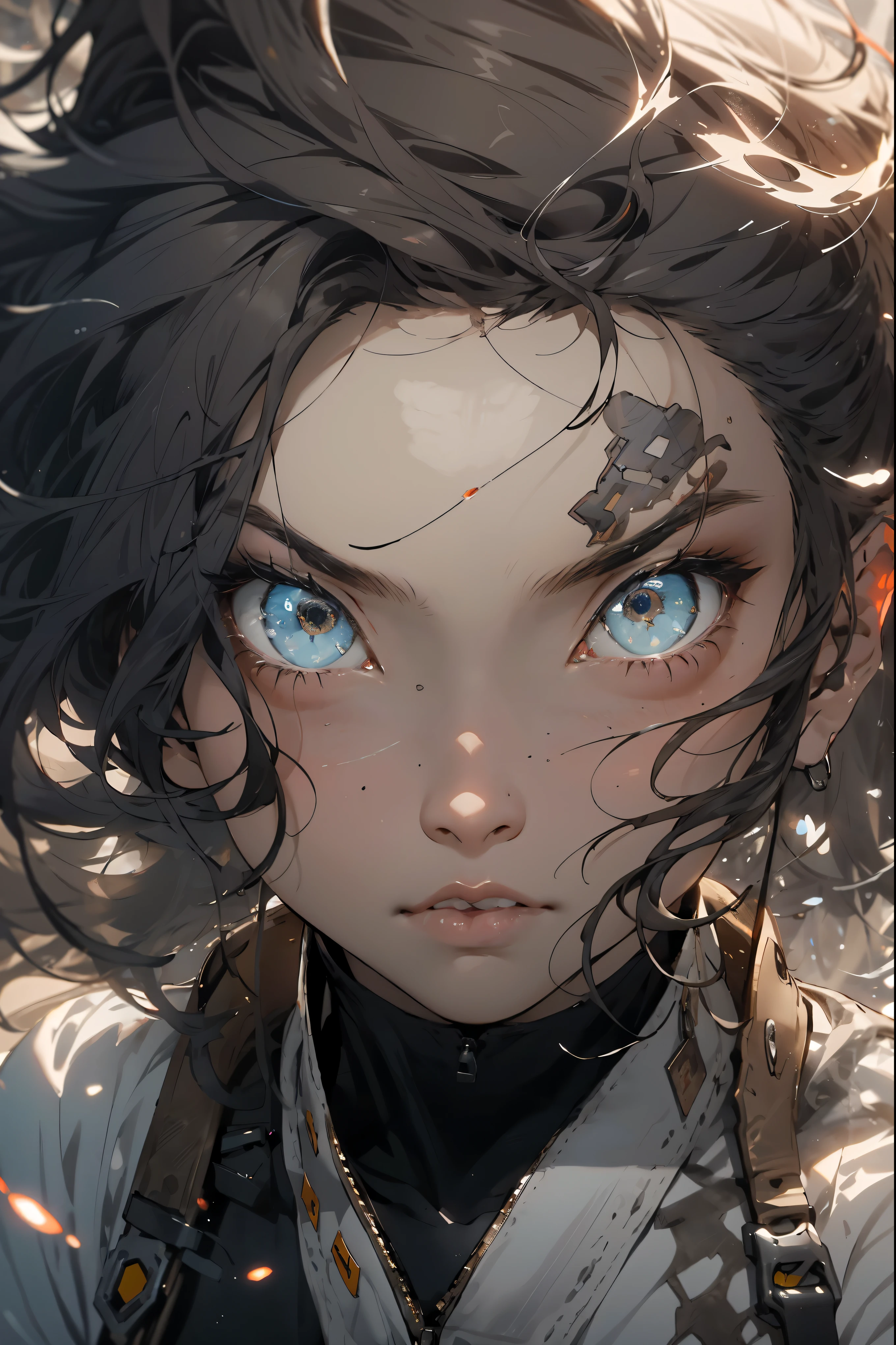 close up zoomed girl face,mad expression, angry, beautiful eyes, beautiful colors, very detailed eyes, glowing eyes
