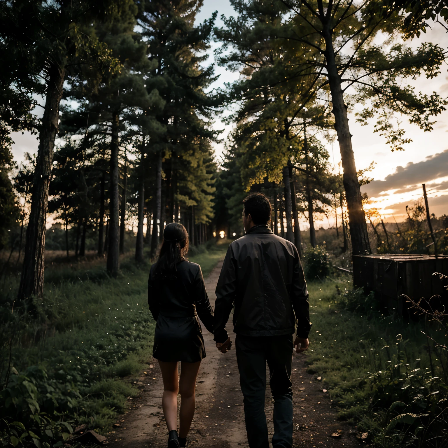 On a dark night, Clara and Pedro decided to explore their grandfather's old farm, hidden among the twisted trees of a sinister forest. As they entered the place, a shiver ran down their spines, but curiosity impelled them to continue.