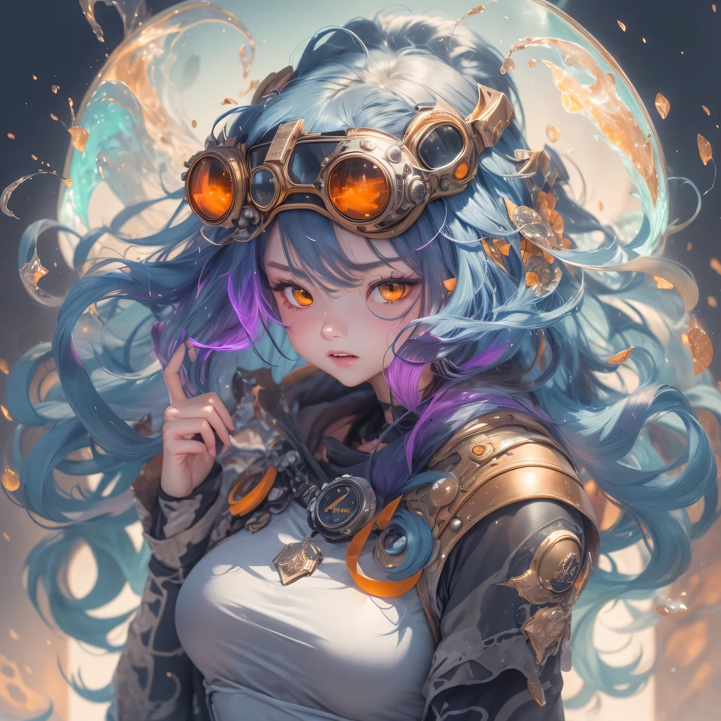 8679 Cyberpunk Year(masterpiece,HD,超HD,32k lotus root starch)Bright purple flowing hair,autumn pond, lotus root starch color, Asian (Michiko), (silk scarf), fighting stance, looking at the ground, Orange gradient long hair, ((Thick frame reflective jade windproof goggles))Floating bright purple, Fire cloud gold headdress, Chinese long-sleeved gold silk garment, (Abstract ink splash:1.2),mars background,lotus(realistically:1.4),bright purple hair,Smoke on the road,The background is very ivory、pure, high resolution, Detailed wind protection goggles, RAW photos lotus root starch, Sharp Re, Nikon D850 film photo by Jefferies Lee 4 Kodak Portra 400 camera F1.6 guns, rich and colorful, Super real、Vivid textures, dramatic lighting, Unreal Engine Art Station Trend, Silicon Nest 800