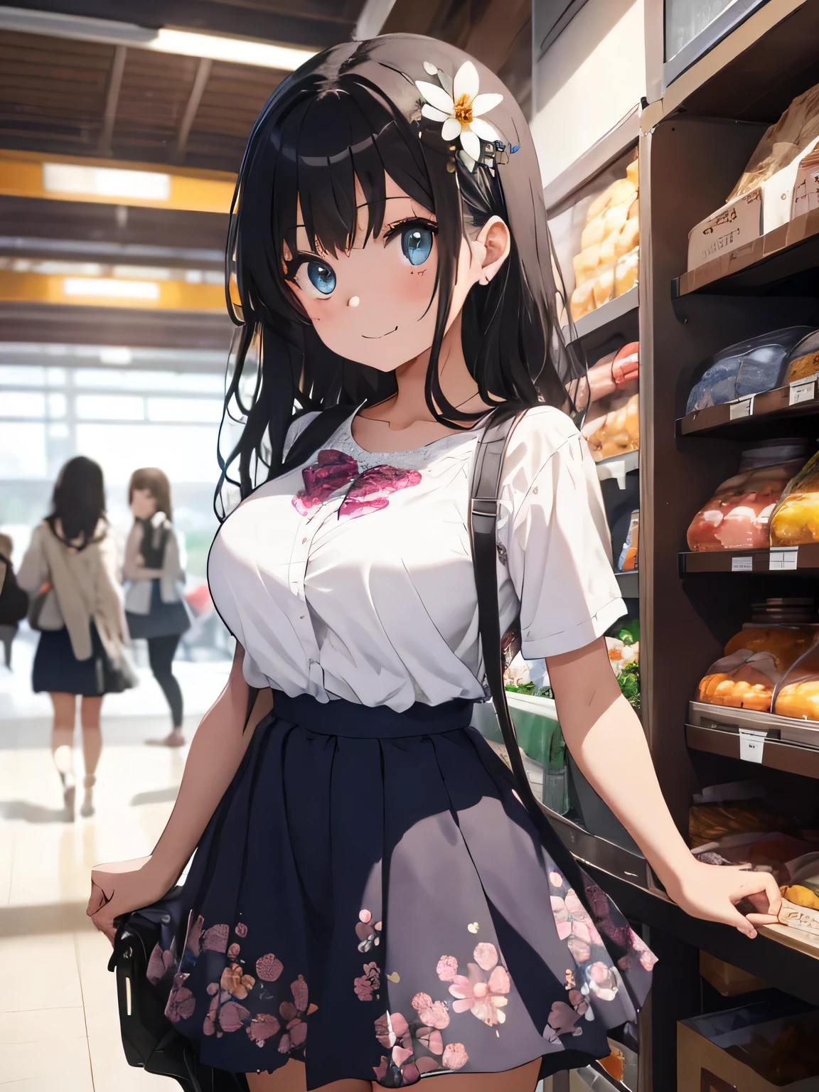 highest quality、High resolution、detailed background、Beautiful teenage girl、((three women))、(huge breasts:1.2)、
It is best to choose colors that have a cute atmosphere., bright colors and pastel colors.。
pink、Light blue、A typical example is yellow.。.。
Add a top or skirt with frills or lace for a cute look..。
Polka dot pattern、flowers print、stripe, wait.、
Incorporating cute patterned items will add an accent to your outfit..。
Ribbon and heart motif hair accessories, necklace, big bow tie, wait.、Brighten up the whole atmosphere with cute accessories.。
We incorporate feminine silhouettes such as loose silhouettes and flared skirts.。、You can create a cuter impression.。
balanced coordination、
It is important to balance the overall look by pairing oversized tops with tight bottoms., and vice versa, By pairing tight tops with voluminous skirts,、.。