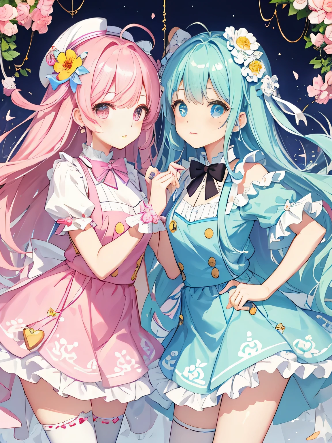 highest quality、High resolution、detailed background、
It is best to choose colors that have a cute atmosphere., bright colors and pastel colors.。
pink、Light blue、A typical example is yellow.。.。
Add a top or skirt with frills or lace for a cute look..。
Polka dot pattern、flowers print、stripe, wait.、
Incorporating cute patterned items will add an accent to your outfit..。
Ribbon and heart motif hair accessories, necklace, big bow tie, wait.、Brighten up the whole atmosphere with cute accessories.。
We incorporate feminine silhouettes such as loose silhouettes and flared skirts.。、You can create a cuter impression.。
balanced coordination、
It is important to balance the overall look by pairing oversized tops with tight bottoms., and vice versa, By pairing tight tops with voluminous skirts,、.。