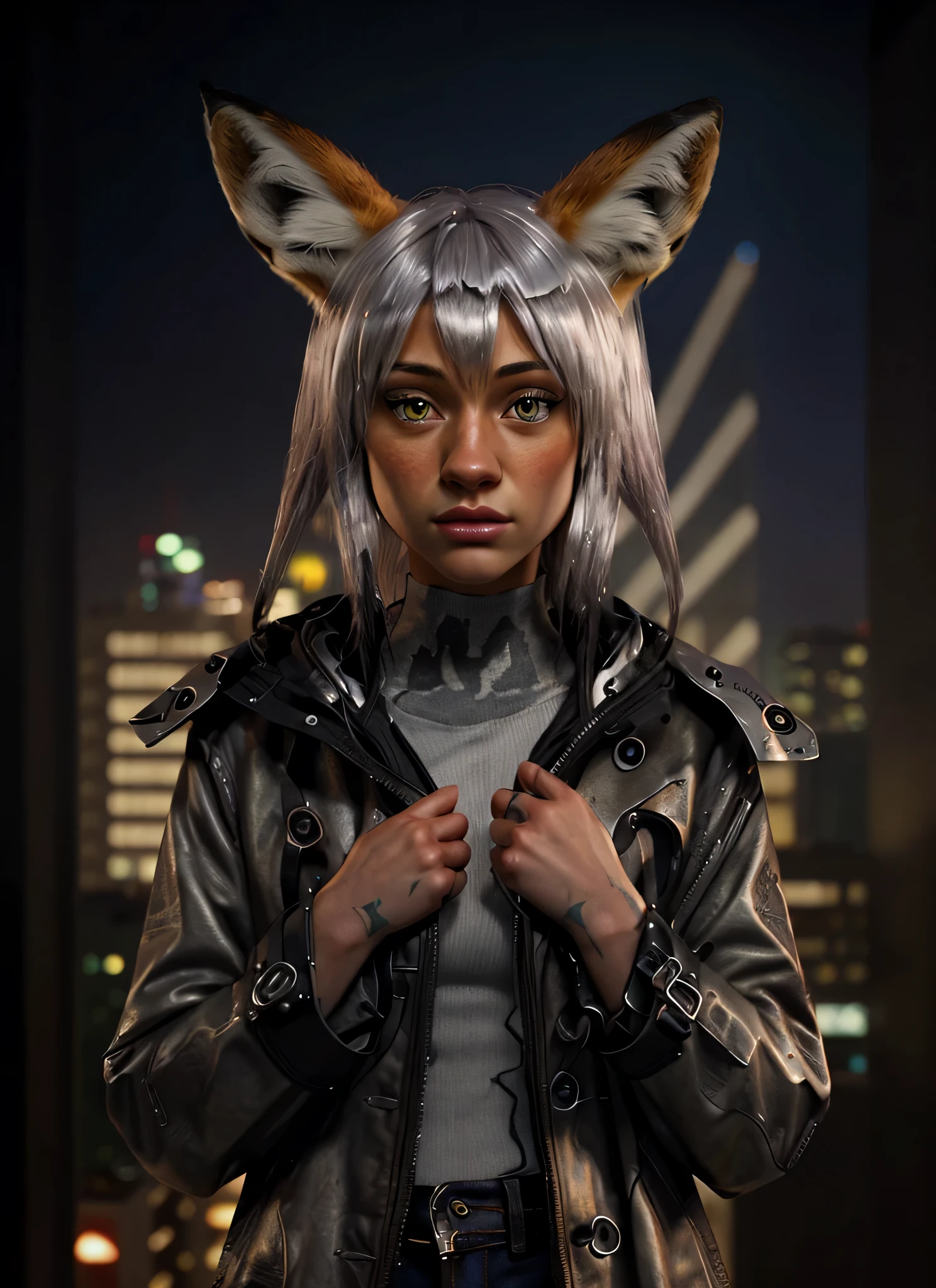 very detailed, photorealistic, Cinematic, modern cartoon character - Fox
