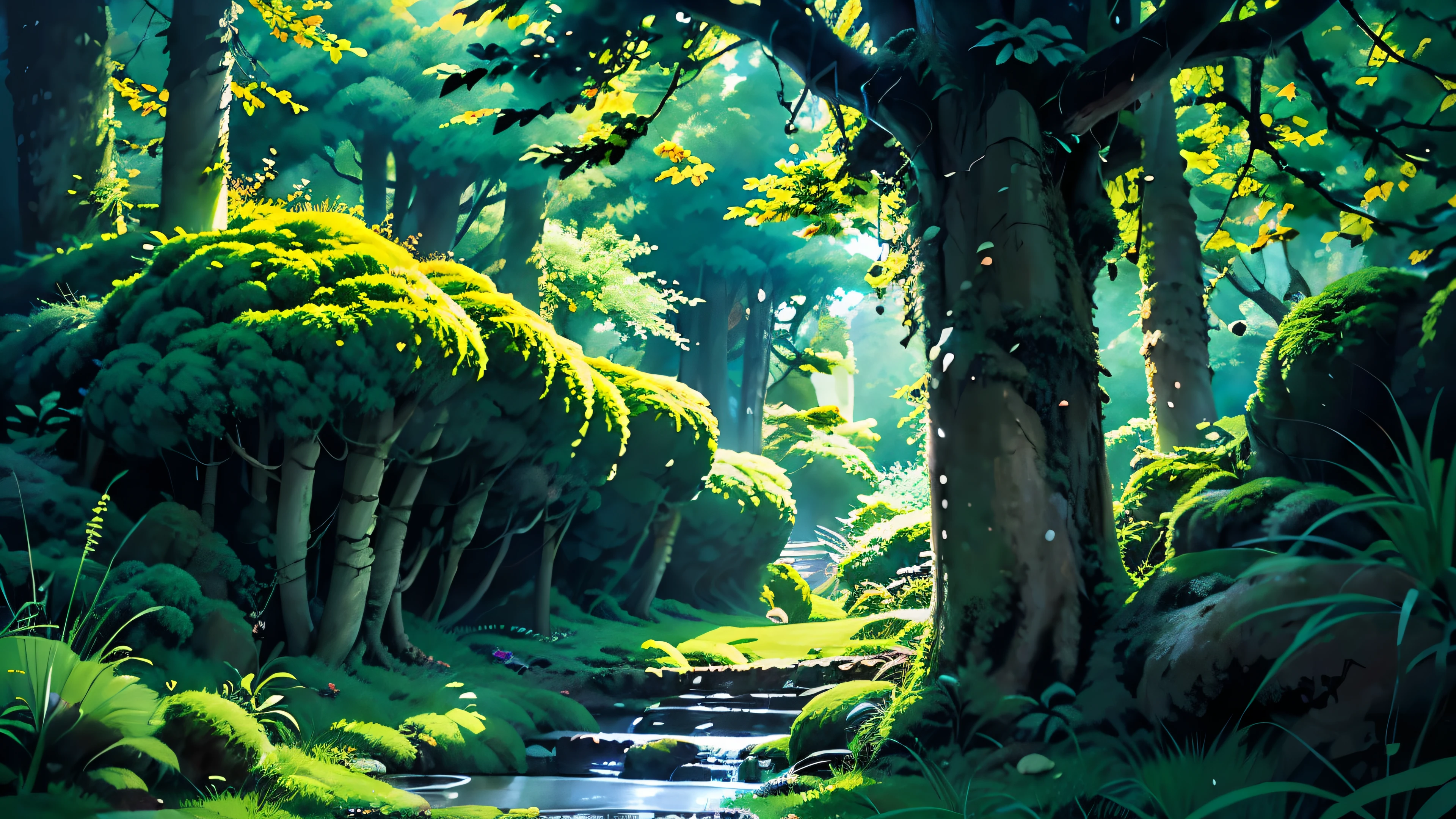 high resolution,ultra detallado,hermoso, detailed representation of the forest(1.2), clima templado, estructuras antiguas cubiertas de moho, hongos, y musgo, impresionante vista de la naturaleza, Dibujo al estilo Ghibli(1.1) En esta obra maestra, you can see a dense forest with very tall trees, vibrante con una variedad de colores. The forest is set in a clima templado, con una brisa agradable que susurra suavemente las hojas. Las estructuras antiguas se mantienen erguidas, cubierto por una delicada capa de musgo verde, as well as mildew and hongos, adding a touch of charm to the scene. The focus of the drawing is on the natural beauty surrounding the ancient structures.. The attention to detail is exquisite, con cada hoja, corteza, y musgo meticulously painted to create an ultra detallado representation (1.1). The Dibujo al estilo Ghibli captures the magical and whimsical essence of the scene, que recuerda a las queridas animaciones de Studio Ghibli. Los colores utilizados en esta obra de arte son vivos y vibrantes., reflejando la exuberancia y la vida del bosque. The color palette evokes a feeling of tranquility and serenity., al mismo tiempo que muestra la diversidad de la naturaleza.. The shading and lighting of the drawing are skillfully done to accentuate the depth and three-dimensionality of the scene... En general, esta obra de arte retrata una escena fascinante, combining the beauty of nature with ancient structures covered in moss and hongos. The Dibujo al estilo Ghibli adds a touch of whimsy and magic to the scene, while the ultra detallado depiction brings the entire artwork to life (1.2). Es una verdadera obra maestra que captura la esencia del bosque en todo su esplendor..