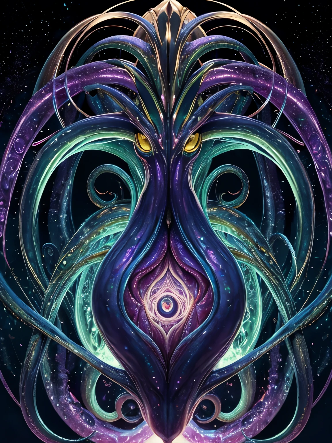 {NEO GOD}{an alien}{Chemicals}{Deities}{vhorrified}{Deities々Right}{Beautiful shape}{an oil painting}{hight resolution}{devastated}{Buddha}{Rainbow flesh}{Ultimate form}{Another dimension}{kosmos}{mistic}masterpiece , best quality , ultra-detailed{cthulhu mythos}{goddes}{MuCoi}{mucous membrane}{tentaculata}{worm}{Nyarlathotep}{High Quality}{symmetry}