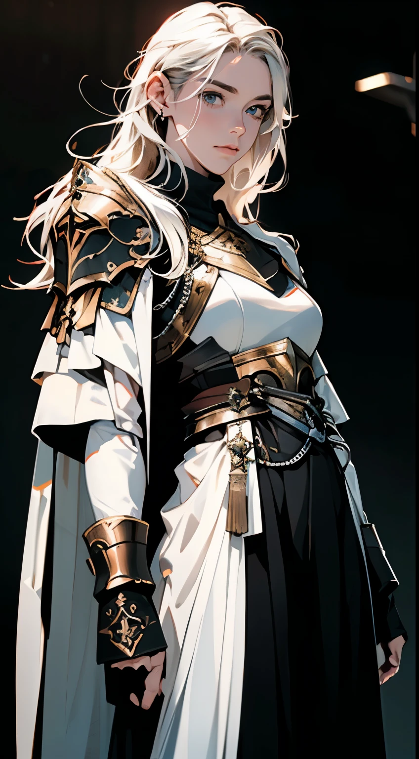 (RAW Photo, Best Quality), (Realistic, Photorealistic Photo: 1.3), Best Quality, (Highly Detailed), (Masterpiece), (Ultra Detailed)), Illustration, 1 Girl, (Beautiful Eyes), upper_body, Dynamic Angle, World Mastery Theater, (Floating Hair), Best Quality, (Extremely Detailed CG Uniform 8k Wallpaper), Ink, Amazing, Cinematic Lighting, lens_flare, ((3D)), saber, f 1.8, Paladin, Athena, Claymore, Sword,