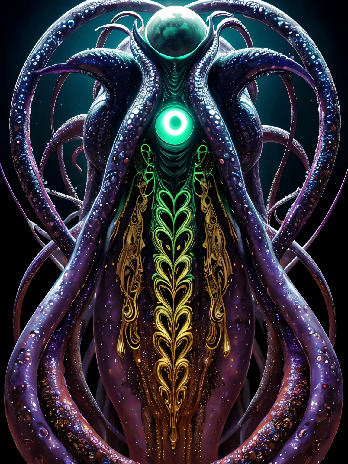 {NEO GOD}{an alien}{Chemicals}{Deities}{vhorrified}{Deities々Right}{Beautiful shape}{an oil painting}{hight resolution}{devastated}{Buddha}{Rainbow flesh}{Ultimate form}{Another dimension}{kosmos}{mistic}masterpiece , best quality , ultra-detailed{cthulhu mythos}{goddes}{MuCoi}{mucous membrane}{tentaculata}{worm}{Nyarlathotep}{High Quality}{symmetry}
