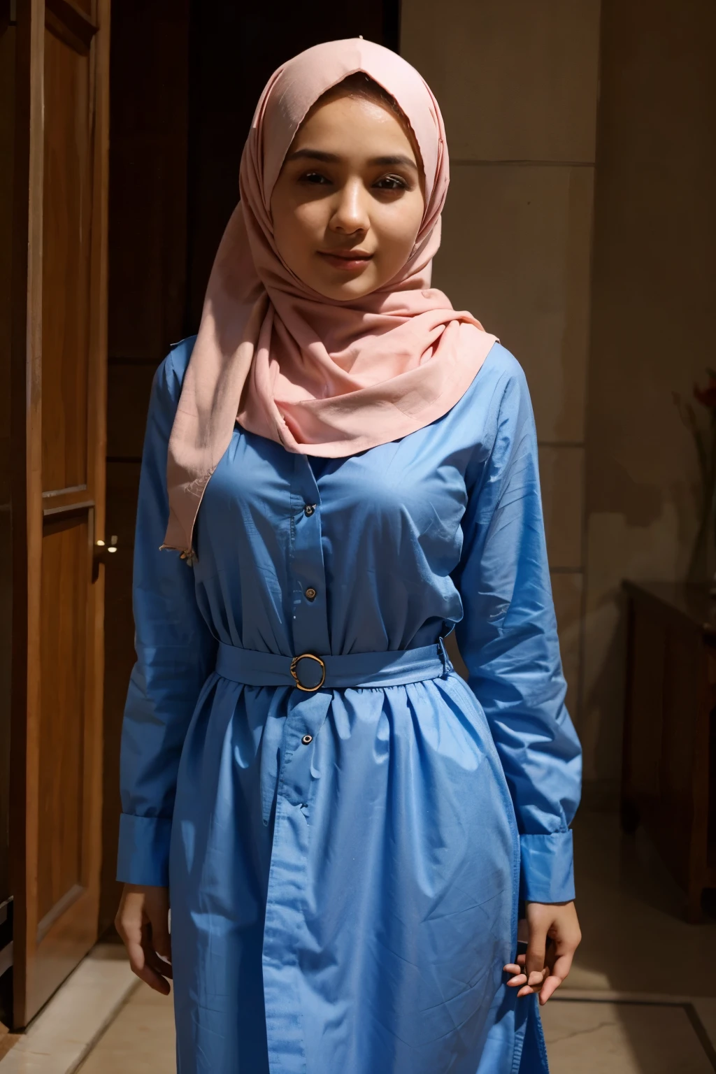 Make her wearing islamic cloth