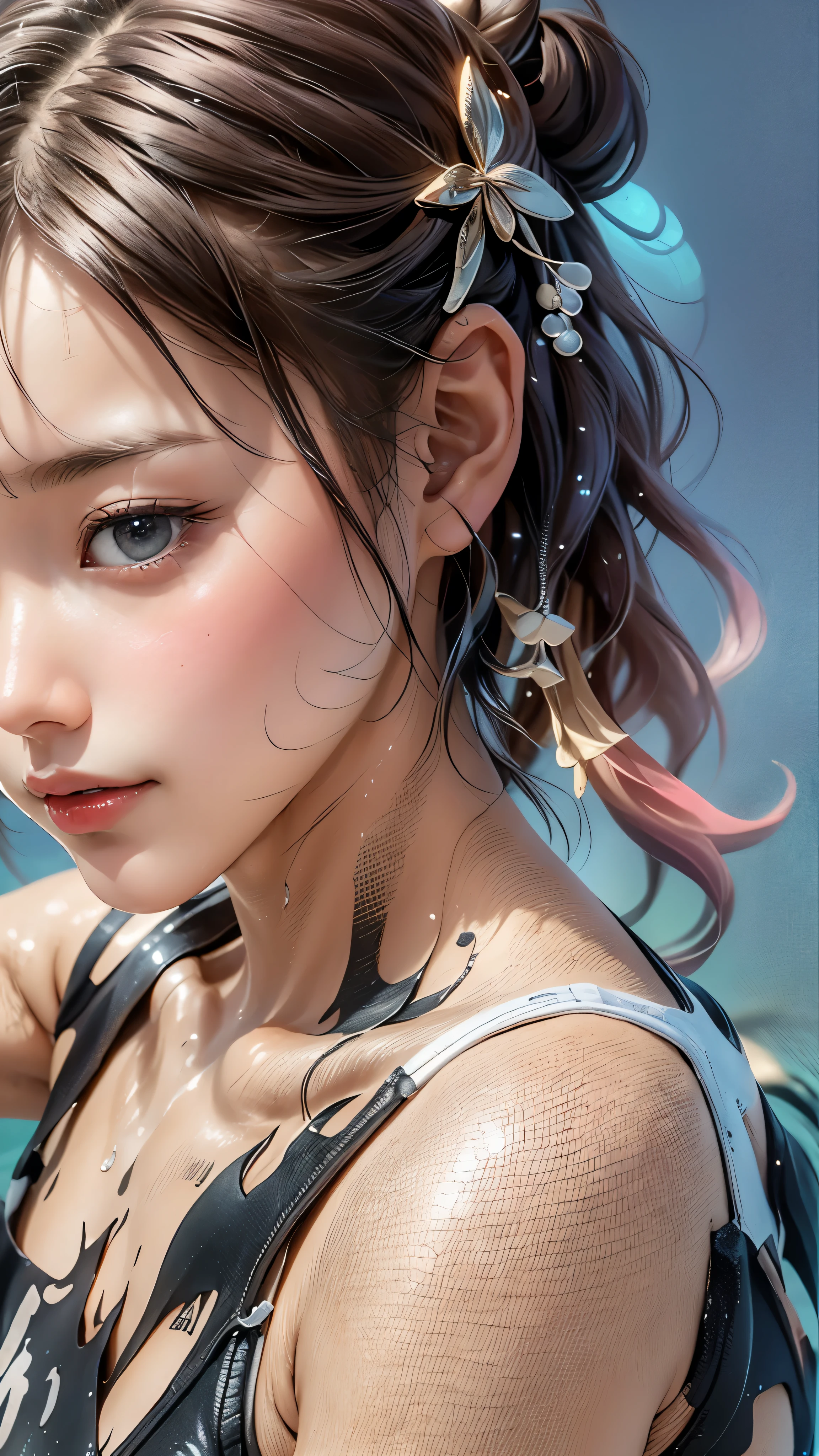 ((highest quality)), ((masterpiece)), (be familiar with:1.4),3D, Images of beautiful swimsuit women,nffsw(high dynamic range),ray tracing,NVIDIA RTX,super resolution,unreal 5,scattered below the surface,PBR texturing,Post-processing,anisotropic filtering,written boundary depth,maximum clarity and sharpness,multilayer texture,Albedo and specular maps,surface shading,Accurate simulation of light-matter interactions,perfect proportions,octane rendering,two-tone lighting,wide aperture,Low ISO、White balance、Rule of thirds、8,000 students、((wet with water))(((white swimsuit)))(((blonde)))