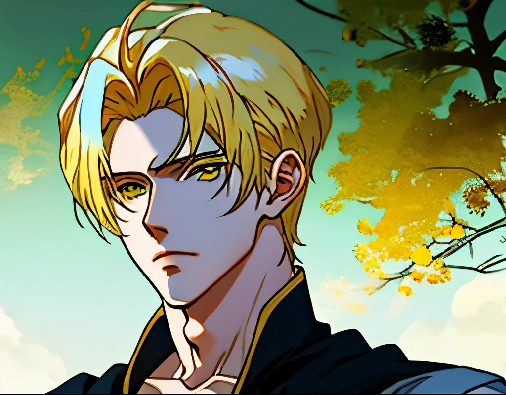 Anime, homem, 1st year, cabelo amarelo, cabelo curto, pelo loiro, blond hair, blond, short hair, olhos amarelos, golden eyes, olhos penetrantes, feiticeiro Jujutsu, lutador