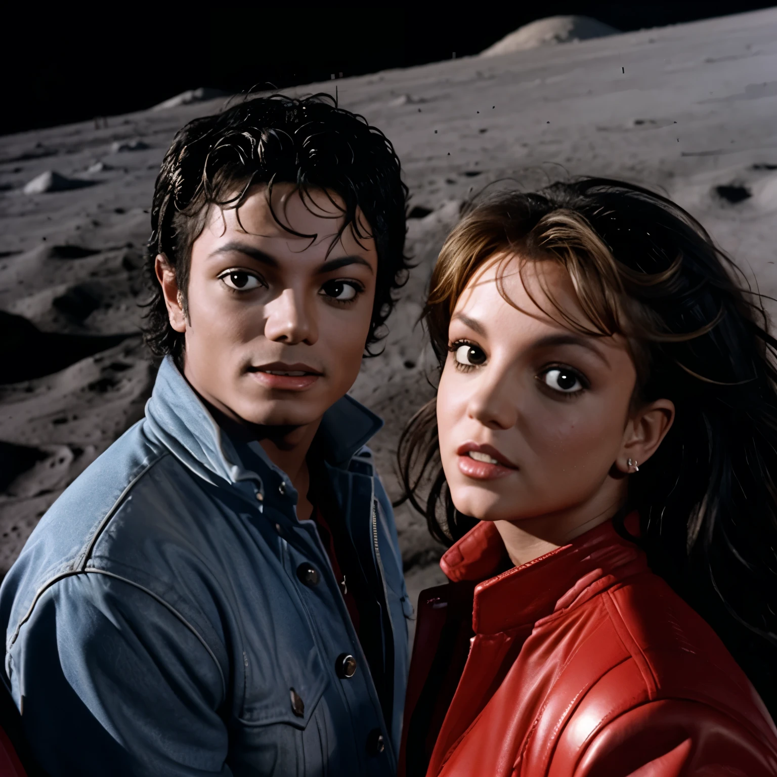 Britney Spears and Michael Jackson selfie from the moon