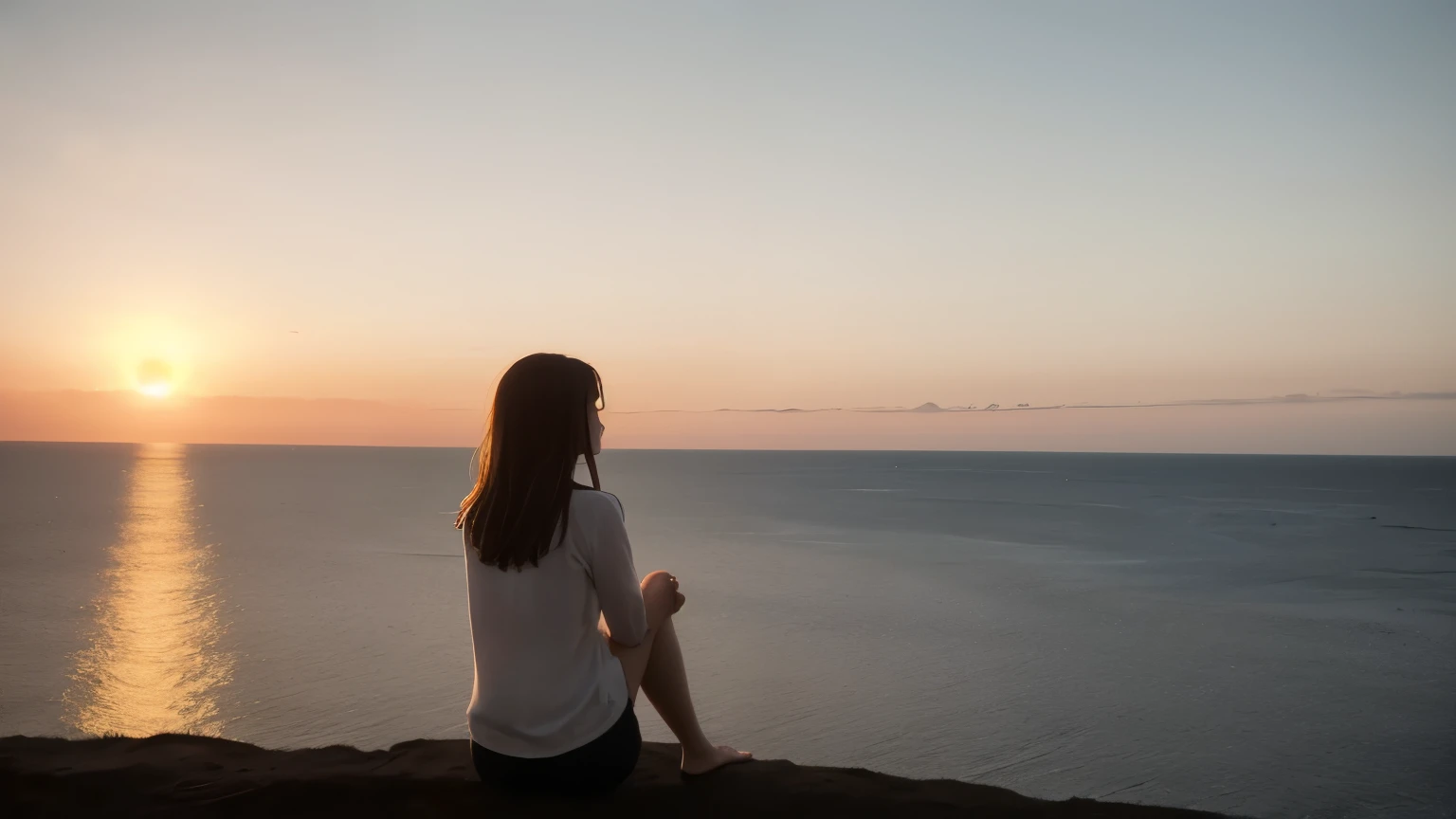 Emily watching the sunset over the seaside village, a sense of peace in her heart. Despite the sorrow, Emily's journey brought closure to Lily's heart, and she found solace in the memories of their love. As Emily watched the sun set over the horizon, she knew that even though Jack's promise was forgotten by time, his love had touched the lives of two souls forever.