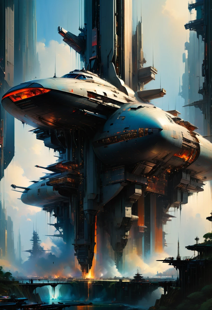 inspired by John Berkey, (best quality, masterpiece, Representative work, official art, Professional, Ultra high detail, 8k)