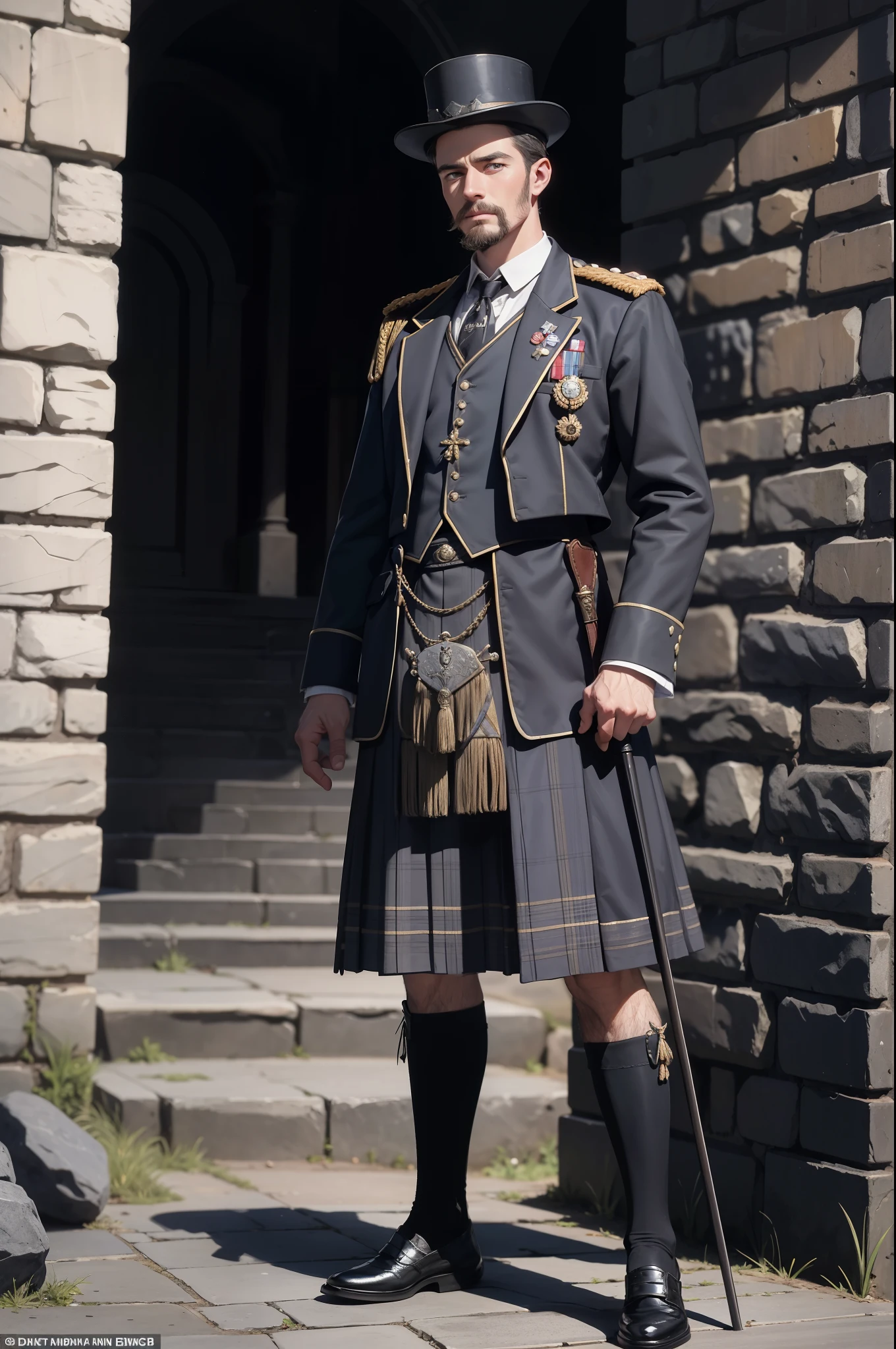 arafed image of a man in a military uniform standing in front of a building, taken on a ww 1 camera, portrait of a soldier, ww1 photo, 1 8 0 0 s soldier, in a soldier uniform, soldier clothing, author unknown, ww 1, ww1, soldier, in uniform, by August Sander, by Dave Allsop