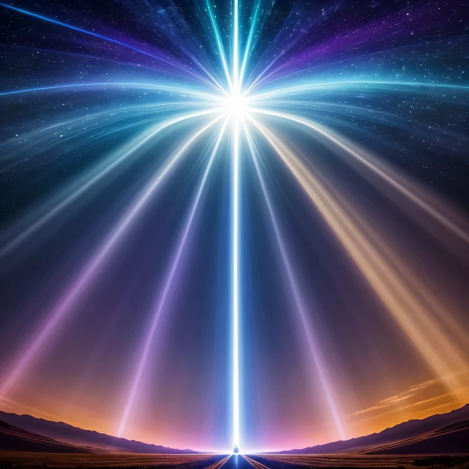 light on spiritual, heavens