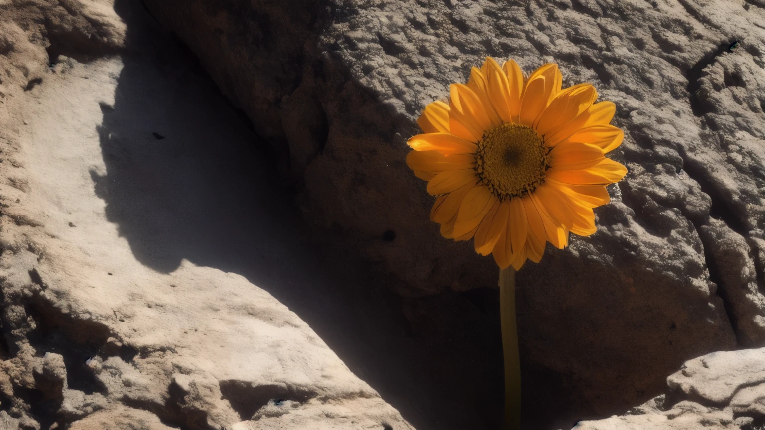 hyper ultra realistic photographs full body of A lone flower, its petals brittle and brown, reaches towards the sky in a silent plea for rain. The cracked earth around it offers no solace, only a harsh reminder of its desperate thirst. Will a gentle shower revive its fading dream, or will it crumble into dust and become a symbol of forgotten hope? ratio 16:9, 4k, 8k resolution, High quality photo, high detailed, imagesharp focus, Cinematic lighting,hyperdetailed & Unreal engine, detail, realism, photography,cinematography, camera NIKON, lens NIKKOR flagship, masterpiece. hyper-maximalism, ultradetailed photorealistic, light skin imperfections, final render, vray, photo, fashion