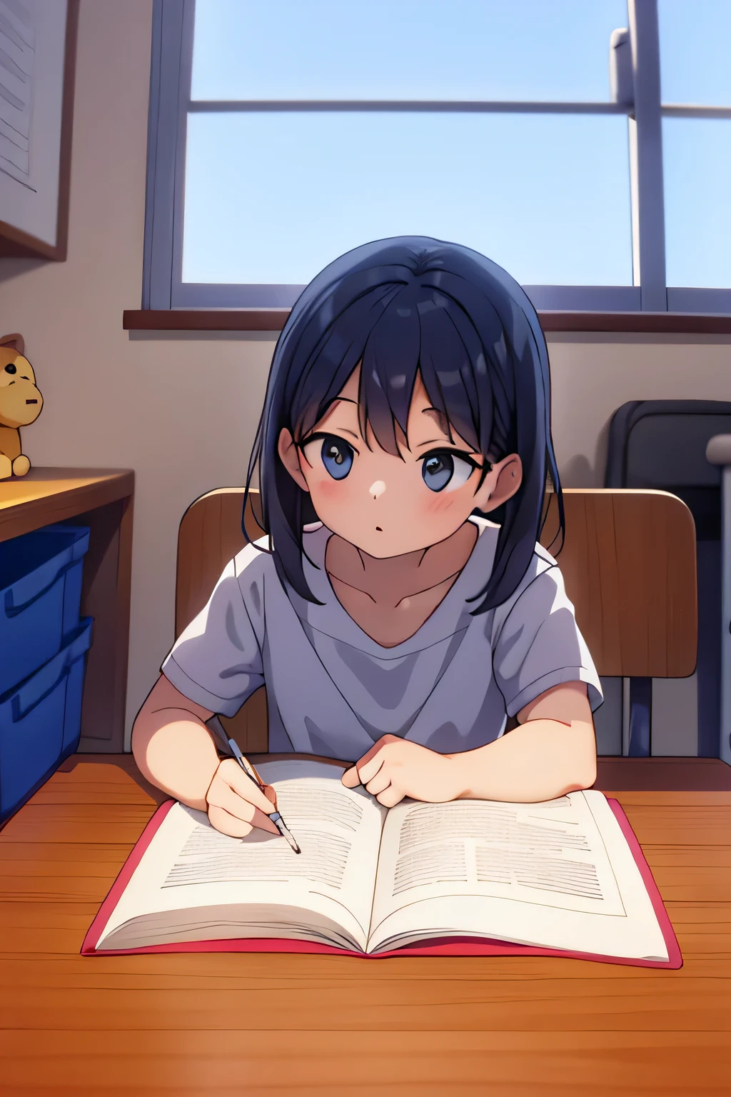 American first graders studying at home