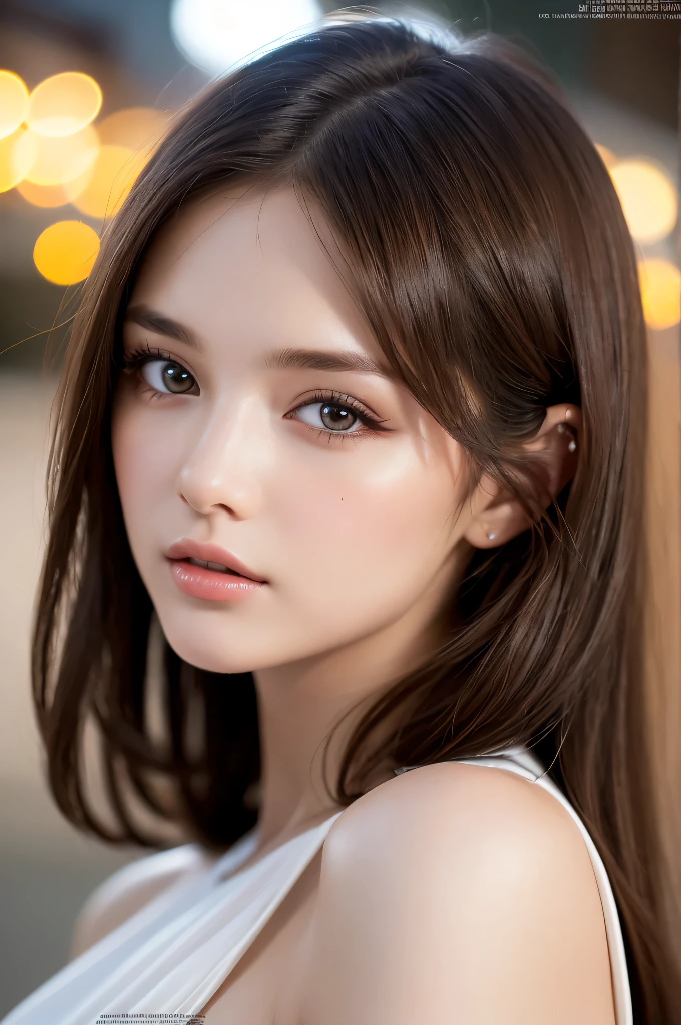 (best quality), (ultra-detailed), (llustration), (detailed light), (an extremely delicate and beautiful), ung girl, long hair, brown hair, brown eyes, model, (women fashion magazine coverr:1.5), best quality, extremely detailed CG unified 8k wallpaper, High-definition raw color photos, professional photograpy, (((Bokeh))), depth of fields,