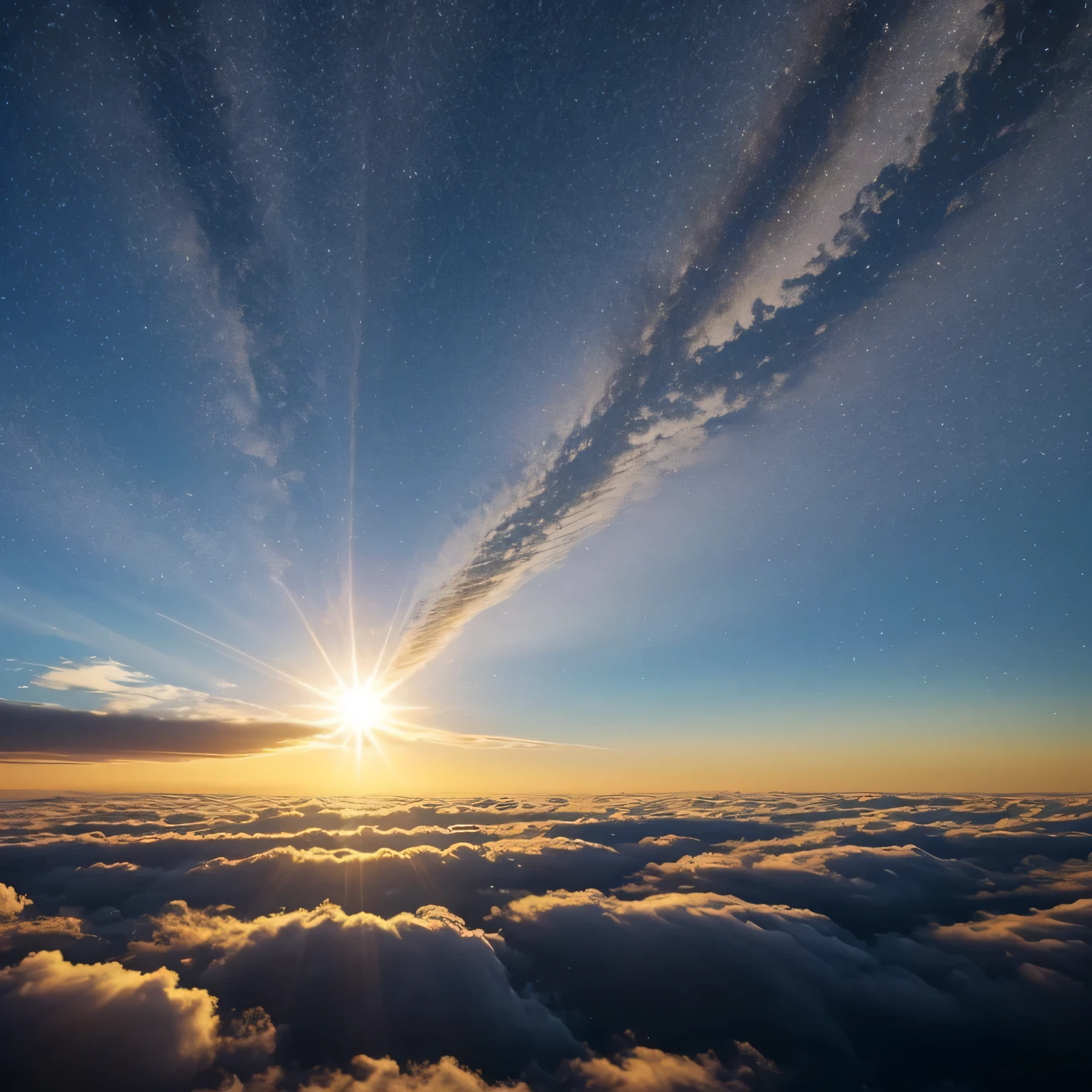 sunshine on the middle of the heavens