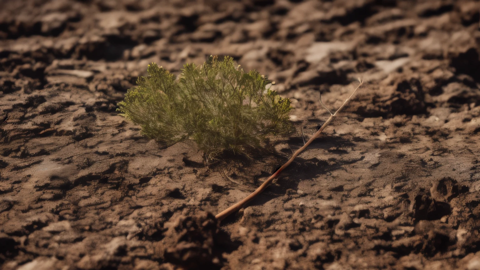 hyper ultra realistic photographs full body of Close-up on a cracked earth-toned pot, its surface etched with the harshness of drought. A single, withered leaf clings desperately to a parched stem, its vibrant green faded to a dusty brown. What secrets does this parched landscape hold? ratio 16:9, 4k, 8k resolution, High quality photo, high detailed, imagesharp focus, Cinematic lighting,hyperdetailed & Unreal engine, detail, realism, photography,cinematography, camera NIKON, lens NIKKOR flagship, masterpiece. hyper-maximalism, ultradetailed photorealistic, light skin imperfections, final render, vray, photo, fashion