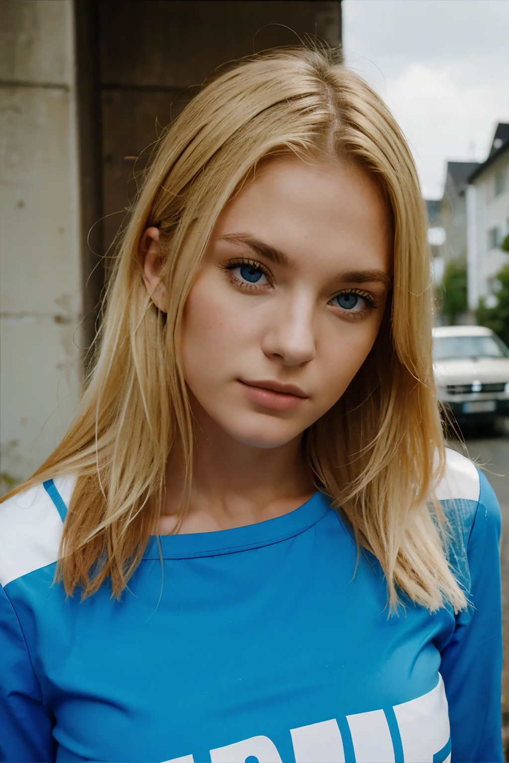 Blond, blaue augen 90-60-90 körper