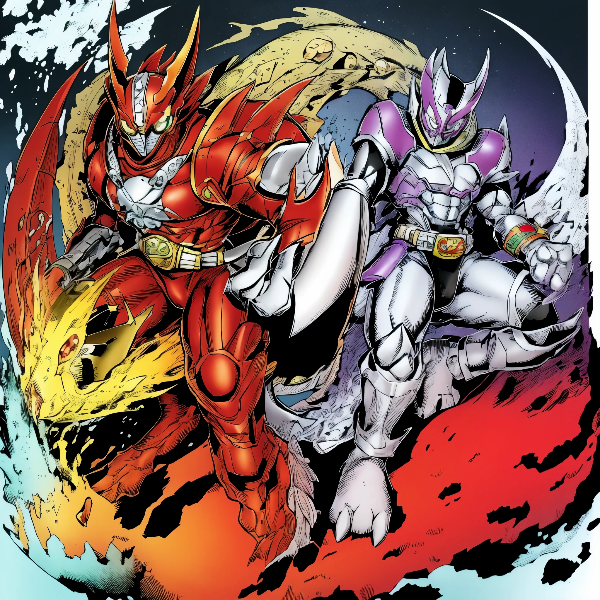 adolecente, bufanda, kamen rider, 1chico, solo, dragon bestia, armadura color roja con negro,