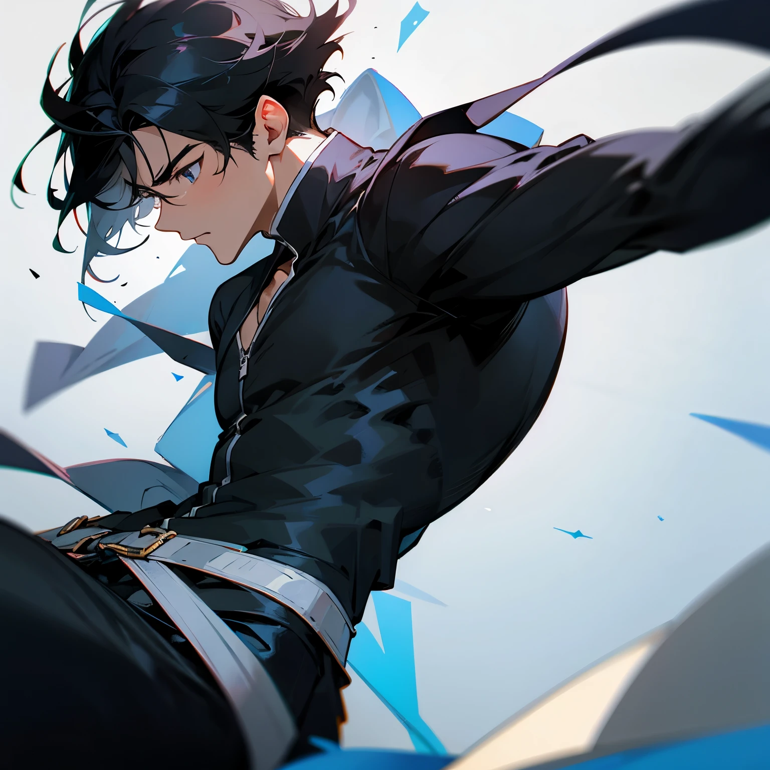 a man with black hair