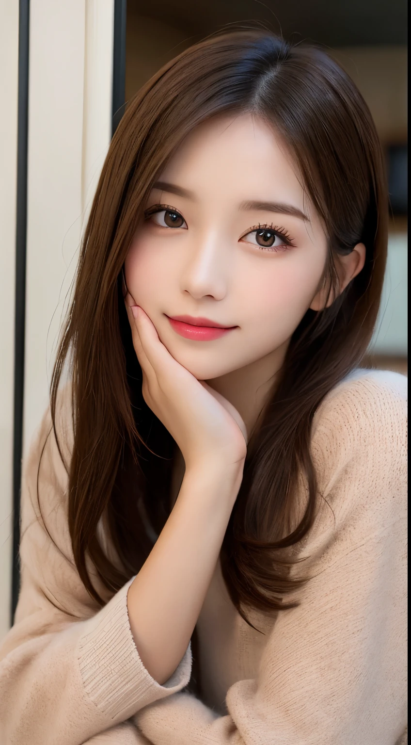 table top, highest quality, shape, Super detailed, finely, High resolution, 8k wallpaper, 完璧なダイナミックな構shape, beautiful and detailed eyes, medium hair, small breasts, natural color lip, random sexy pose,smile,20 year old girl、midnight、beautiful and detailed face、perfect and beautiful face,Big eyes、RAW photo、Expressing feminine poses with your whole body、beautiful and detailed eyes、small face、beautiful duplex、slim face and style,luxury brand mink coat(inner:winter dress)、beautiful golden ratio face,straight hair,bright look、Foot shooting、blur background,beautiful feet,anatomically correct body
